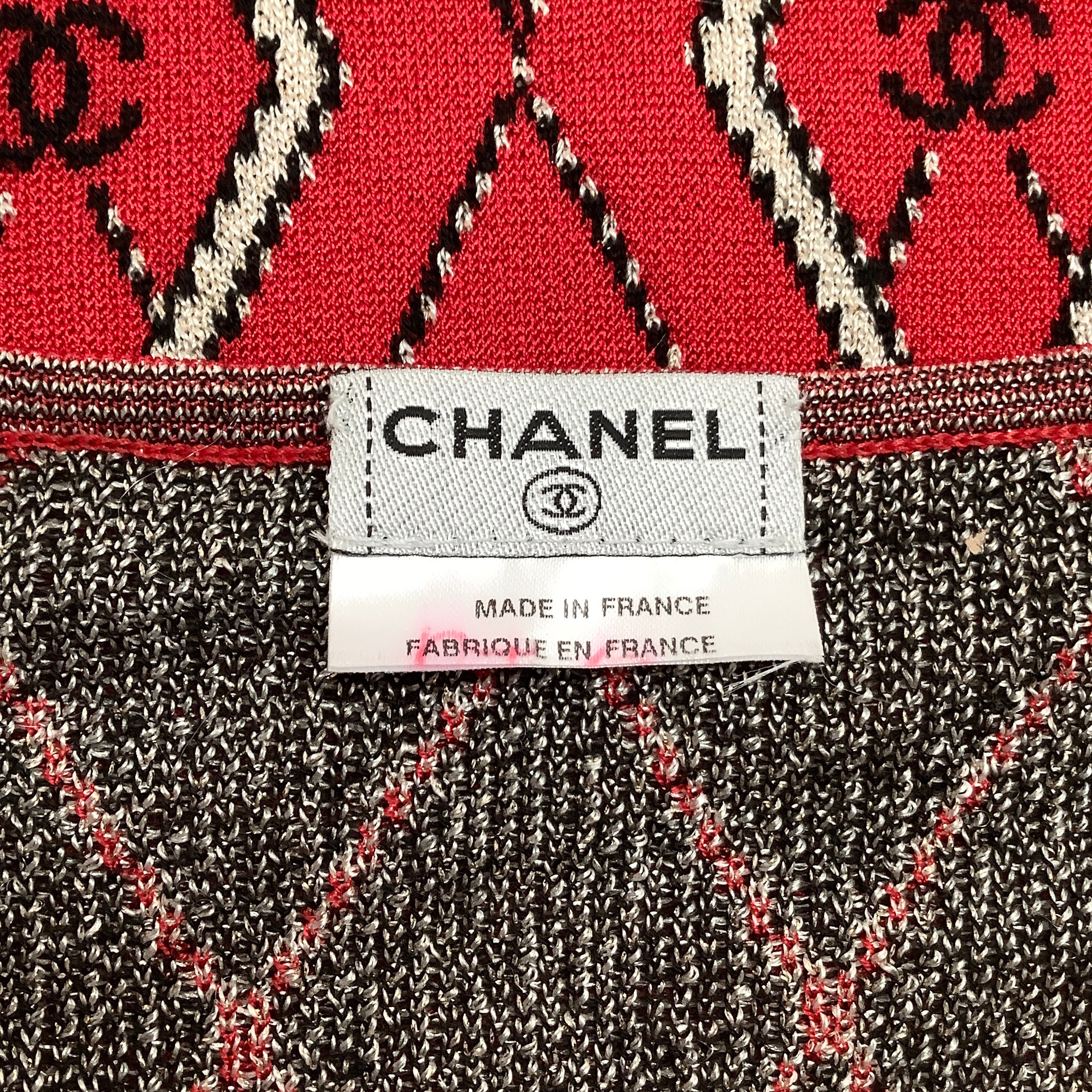 Chanel Sequined Diamond Sweater for Women - Red, Black, White | Elegant Party Wear & Holiday Outfit