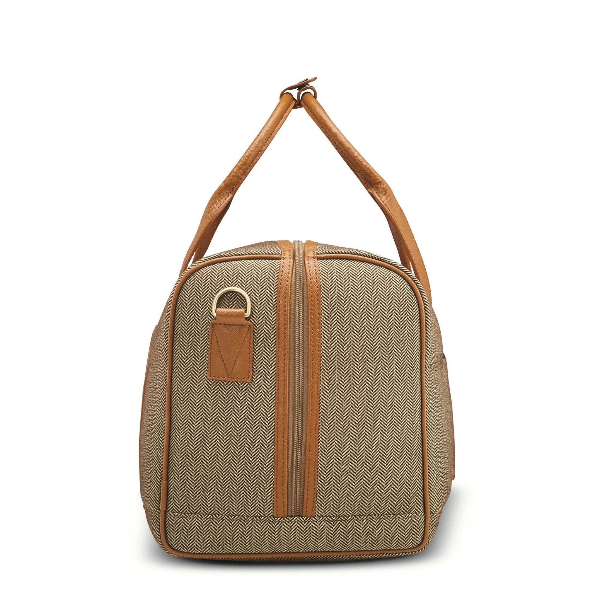 Hartmann Herringbone Deluxe Weekend Duffel Bag - Premium Travel Duffel for Men & Women - Spacious Carry-On Luggage for Gym, Work, Overnight Trips & Weekend Getaways