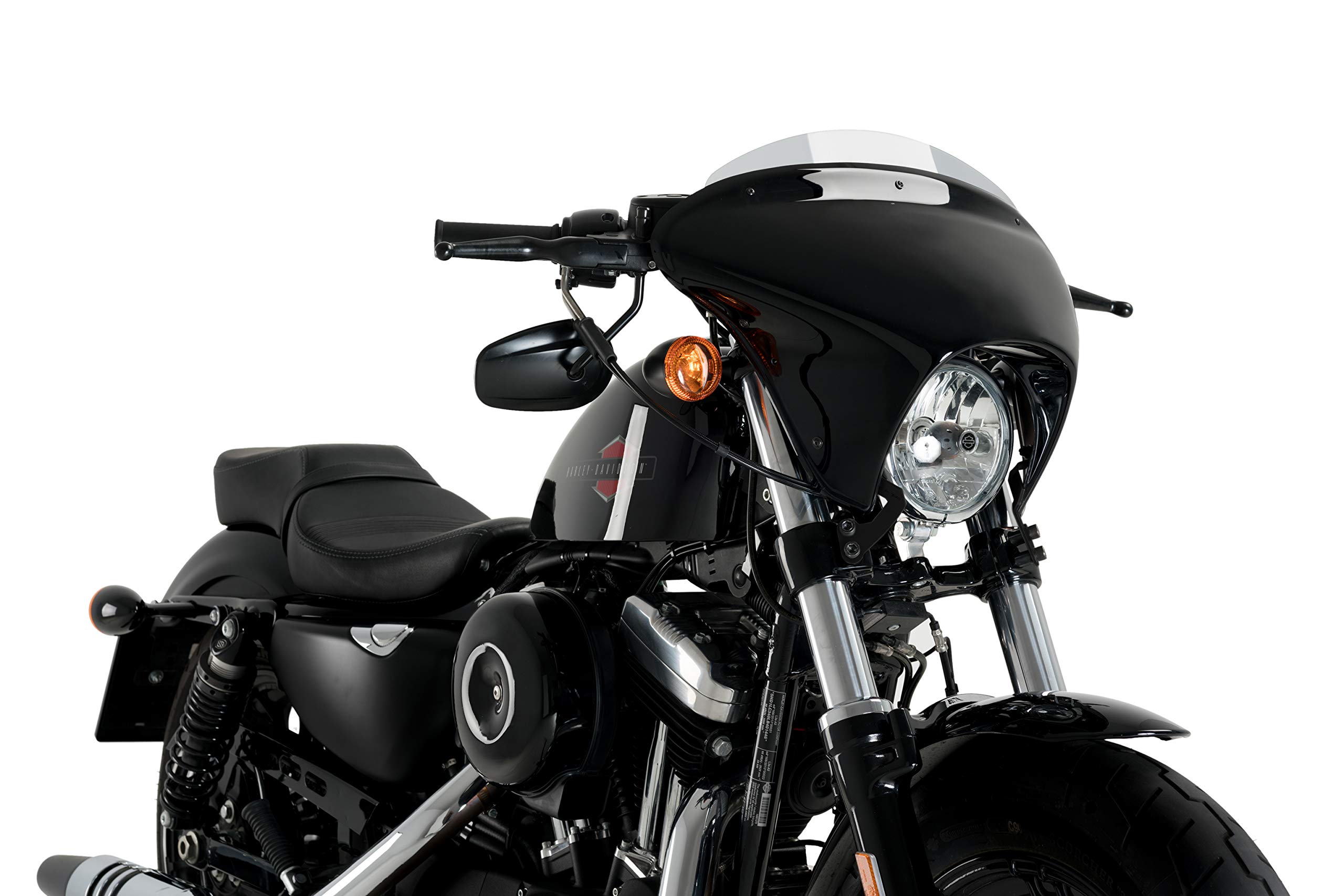 Harley Davidson Sportster Iron XL1200N (2018-2020) Batwing SML Short Windshield - Smoke Tinted for Motorcycle Wind Protection & Style Enhancement | Perfect for Cruising & Long-Distance Riding