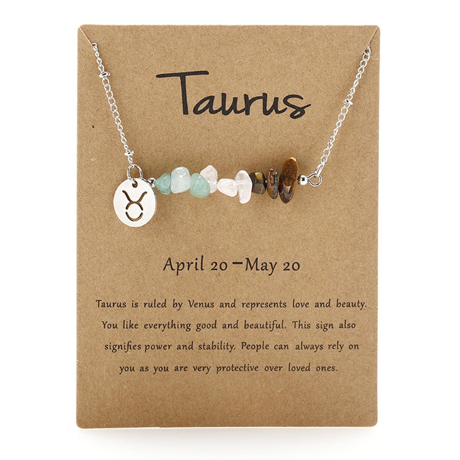 Trendy Beaded Stone Necklace for Women - Unique Dainty Pendant Jewelry for Everyday Wear & Special Occasions
