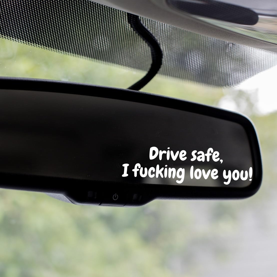 Rear View Mirror Decal - Funny Car Sticker for Safe Driving - 'Drive Safe I Love You' Reminder - Anti-Texting While Driving Gift - Perfect for New Drivers, Couples & Car Enthusiasts (Great for Birthdays, Anniversaries & Stocking Stuffers)
