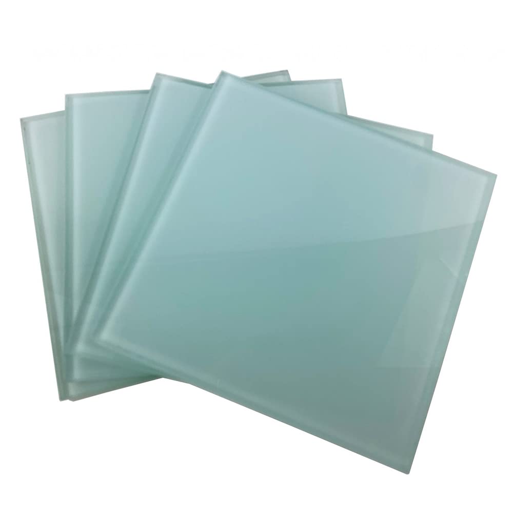 120pcs 3.9x3.9 Inch Square Sublimation Blank Glass Coasters with Non-Slip Foot Pads for Heat Press Transfer - Perfect for Home, Office, Restaurant & Bar Decor