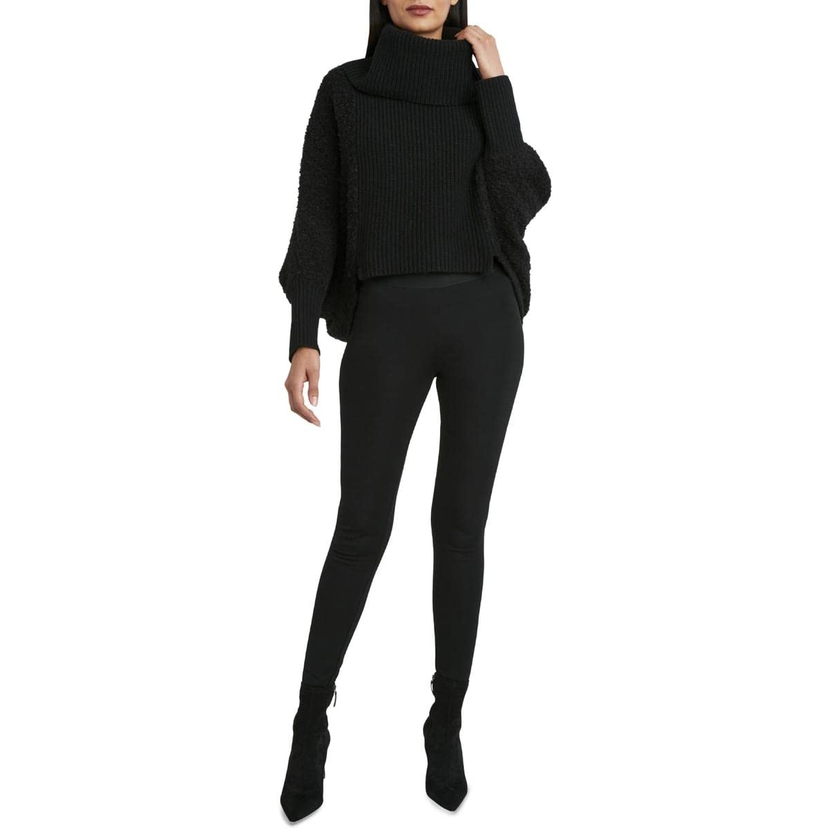 BCBGMAXAZRIA Women's Thick Turtleneck Long Sleeve Sweater - Cozy Winter Pullover for Casual Outfits & Office Wear