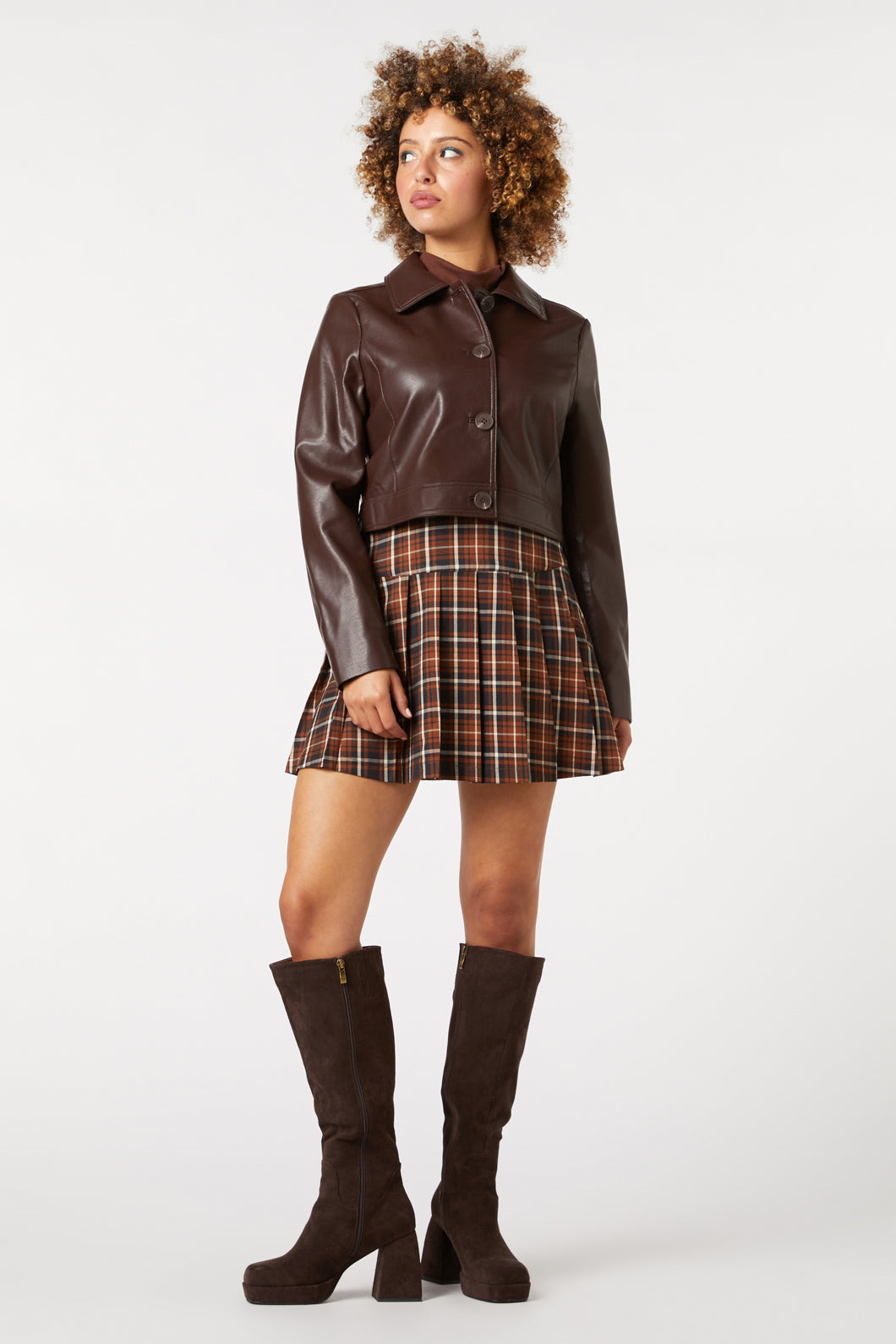Cassidy Faux Leather Jacket for Women - Stylish Vegan Leather Biker Jacket for Casual Outfits & Night Out