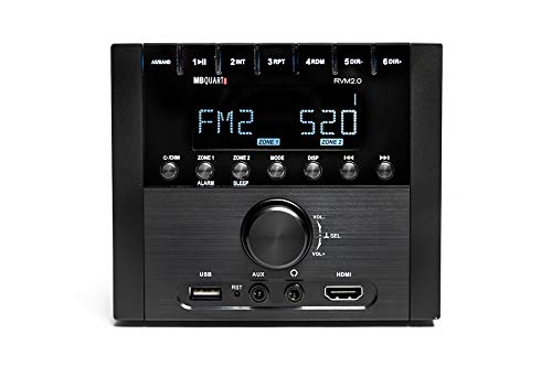 MB Quart RVM2.0 2-Zone RV Stereo Receiver with Bluetooth & Rockville RSM65B 6.5