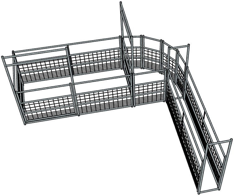 Galvanized Heavy Duty 4-Rail Goat & Sheep Fencing System with Mesh Wire - Ideal for Farm, Ranch, and Livestock Enclosures