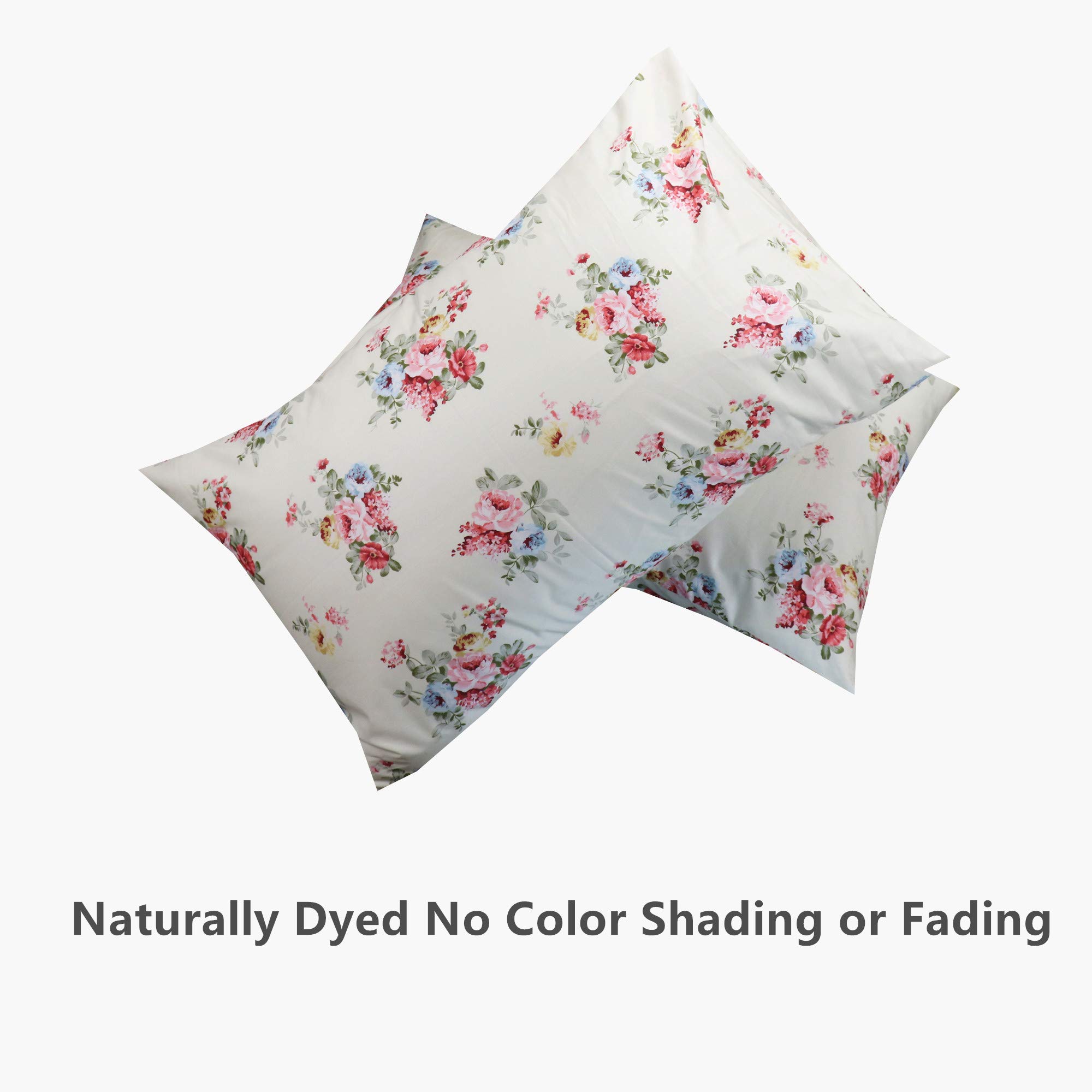 Luxury Cotton Queen Pillowcase Set of 2 - 20x30 Inch for Bedroom Decor