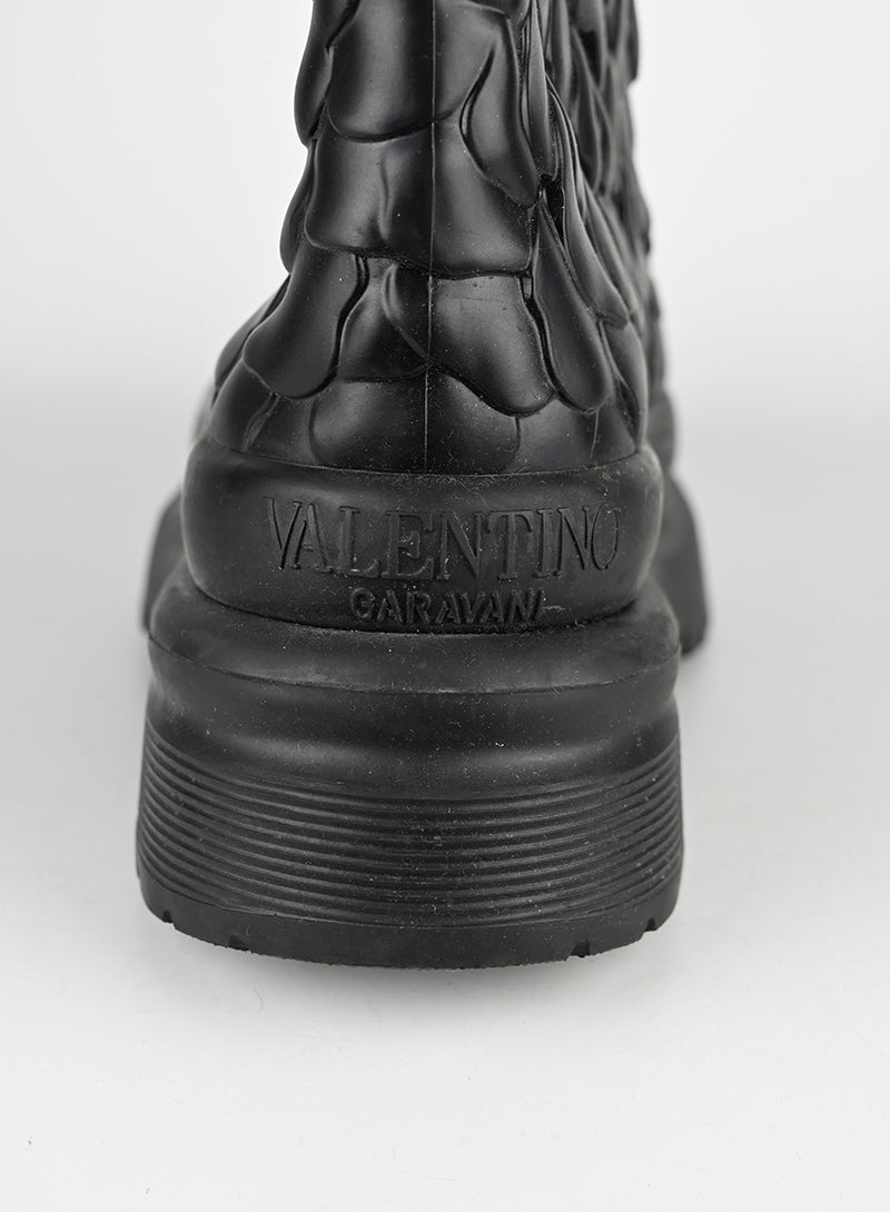 Valentino Rose Edition Rubber Boots - Size 39 | Waterproof Rain Boots for Women, Fashionable & Comfortable | Perfect for Rainy Days, Outdoor Adventures & Street Style