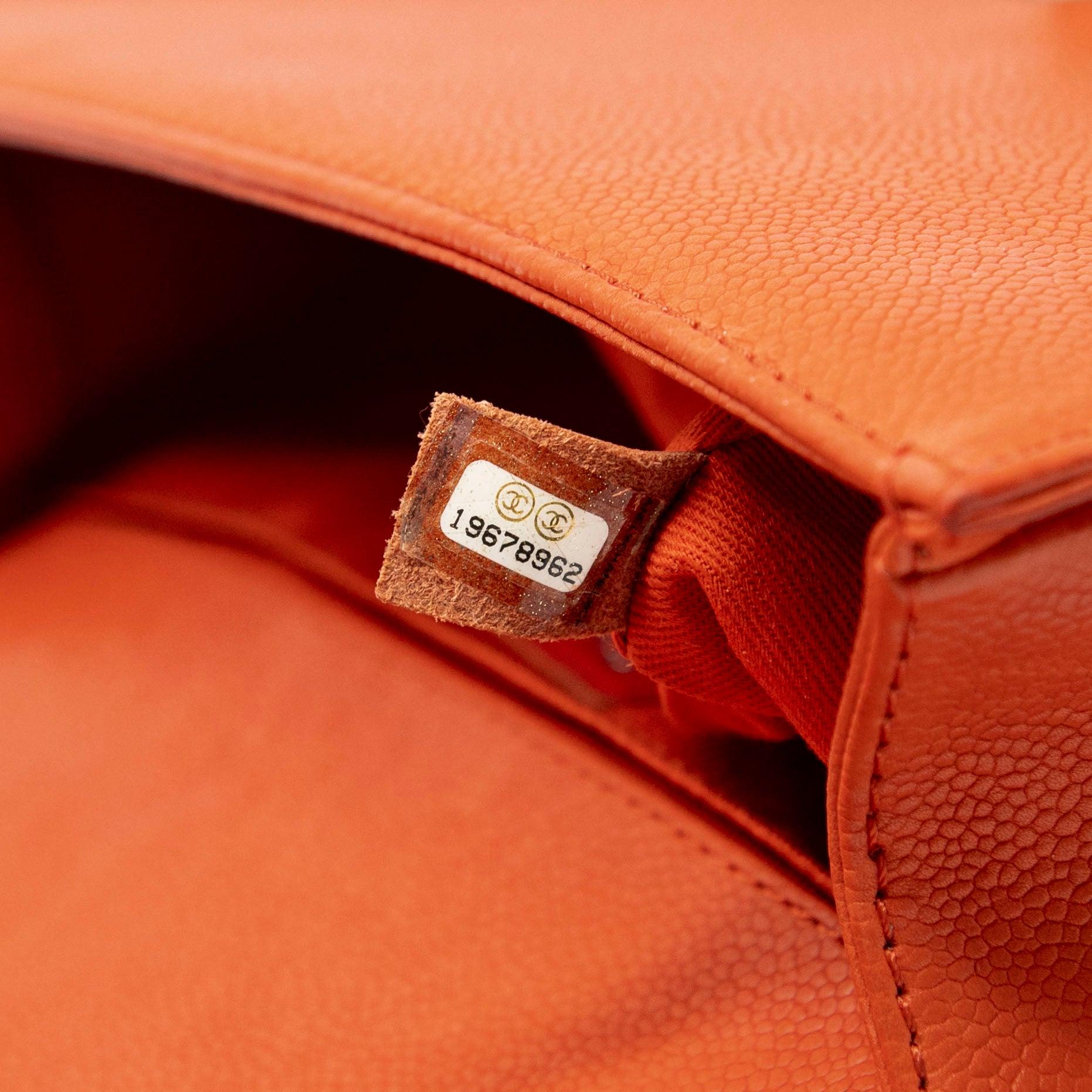 Chanel Orange Medium Whipstitch Boy Bag - Luxury Leather Crossbody Handbag for Women | Perfect for Parties, Date Nights & Special Occasions