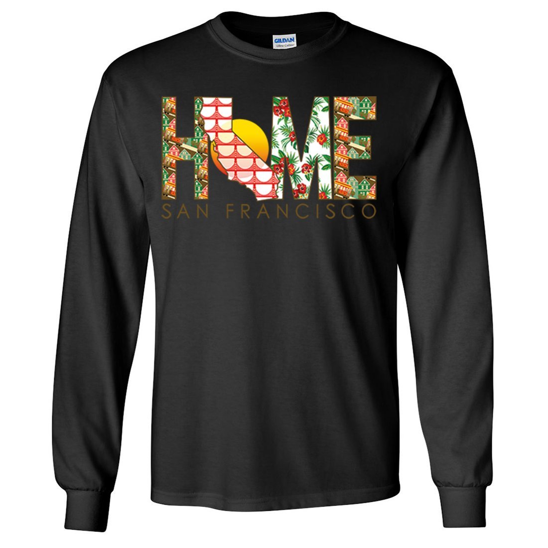 San Francisco Skyline Long Sleeve T-Shirt for Men & Women - Comfortable Casual Wear for Travel, Sightseeing & City Exploration