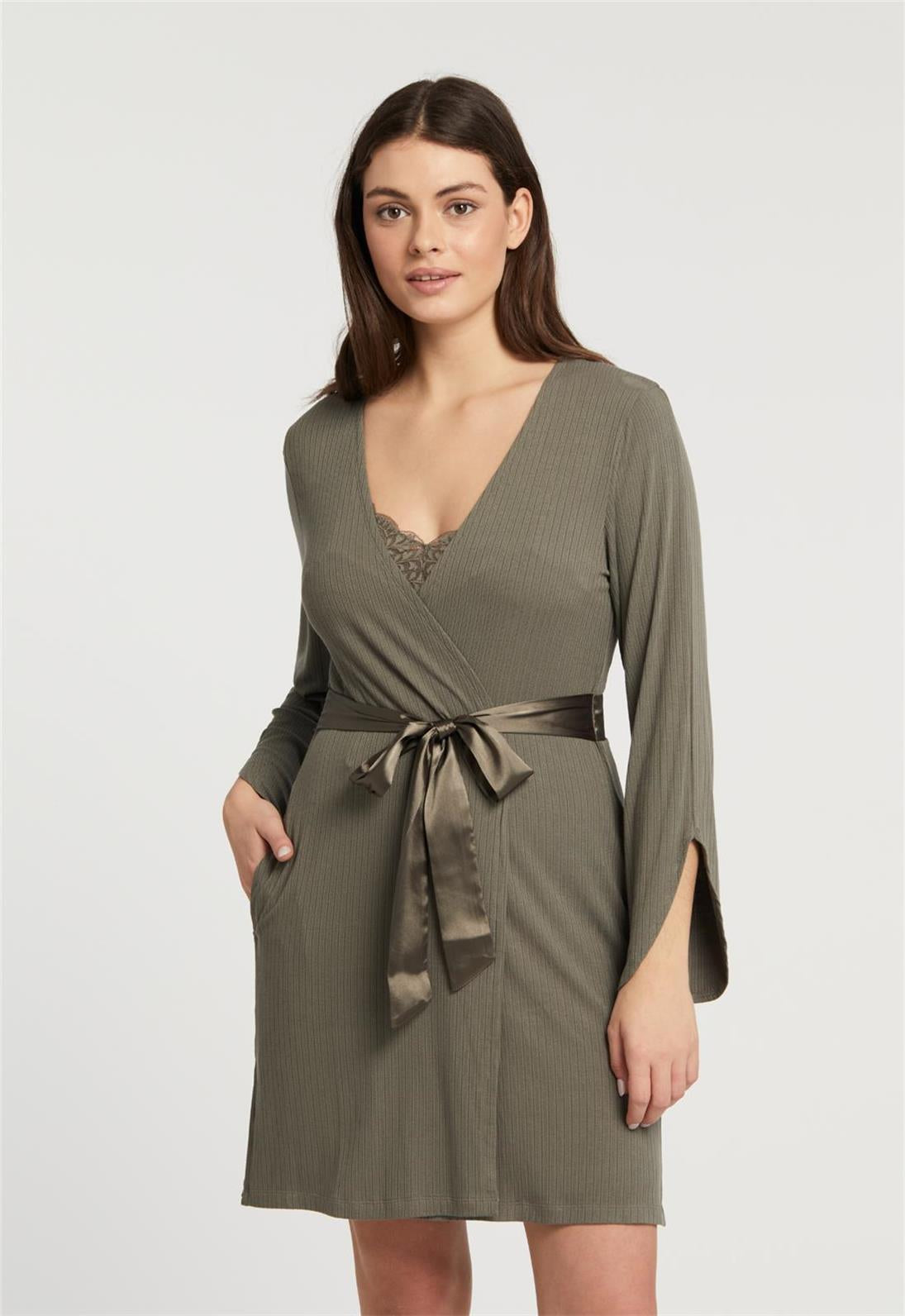 Whisper Pointelle Robe for Women - Soft & Breathable Knit Loungewear - Perfect for Relaxing at Home, Spa Days & Cozy Evenings