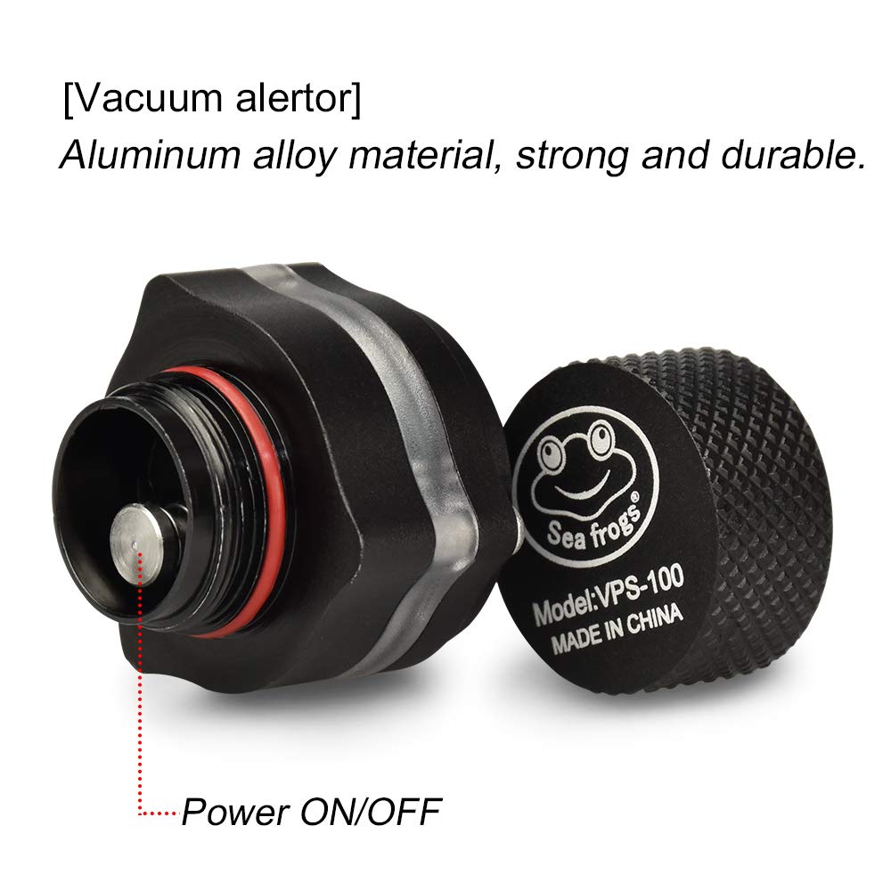 Seafrog VP-100 Vacuum Pump Handle & Alarm Detection System for Underwater Photography - Waterproof Diving Camera Housing Case with Leak Alert - Perfect for Scuba Diving, Snorkeling, and Marine Photography