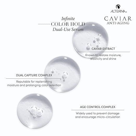 Alterna Caviar Anti-Aging Color Hold Dual Use Serum 50ml (1.7oz) - Hair Treatment for Color Protection & Shine - Perfect for Salon & Home Use