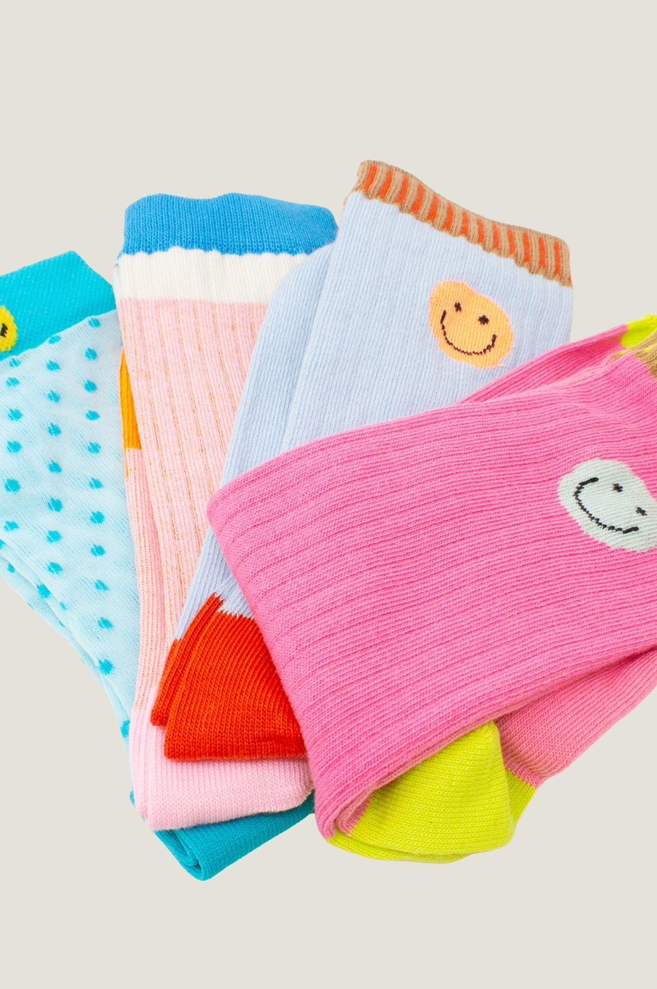 Ribbed Smiley Socks for Women - Soft Pink Novelty Happy Face Ankle Socks - Cute Casual Wear for Everyday, Gifts, or Fun Outfits