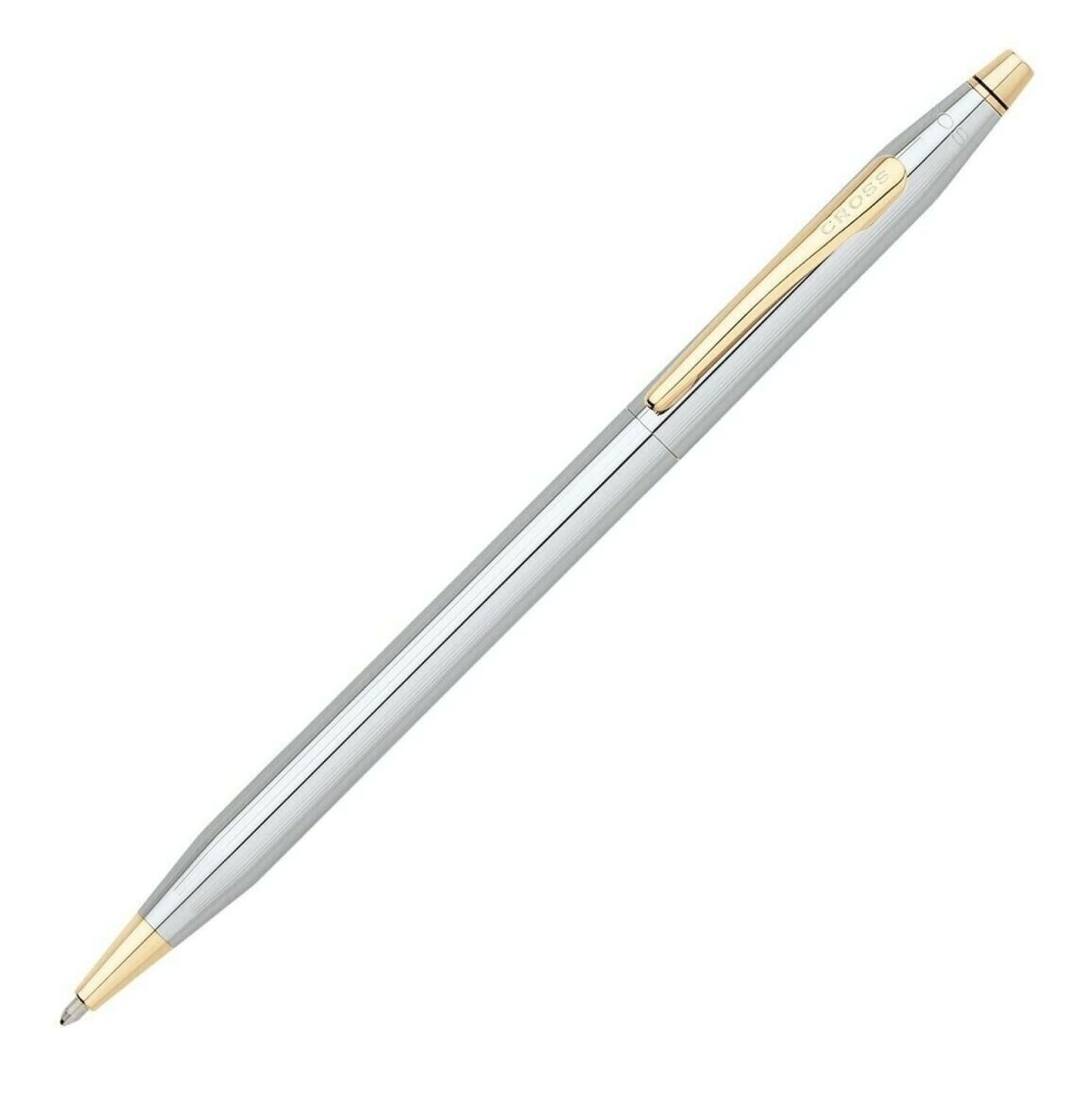 Cross Classic Century Ballpoint Pen - Medalist Chrome with Gold Trim - Premium Writing Instrument for Office, Business & Gifts | Smooth Writing Experience for Professionals & Students