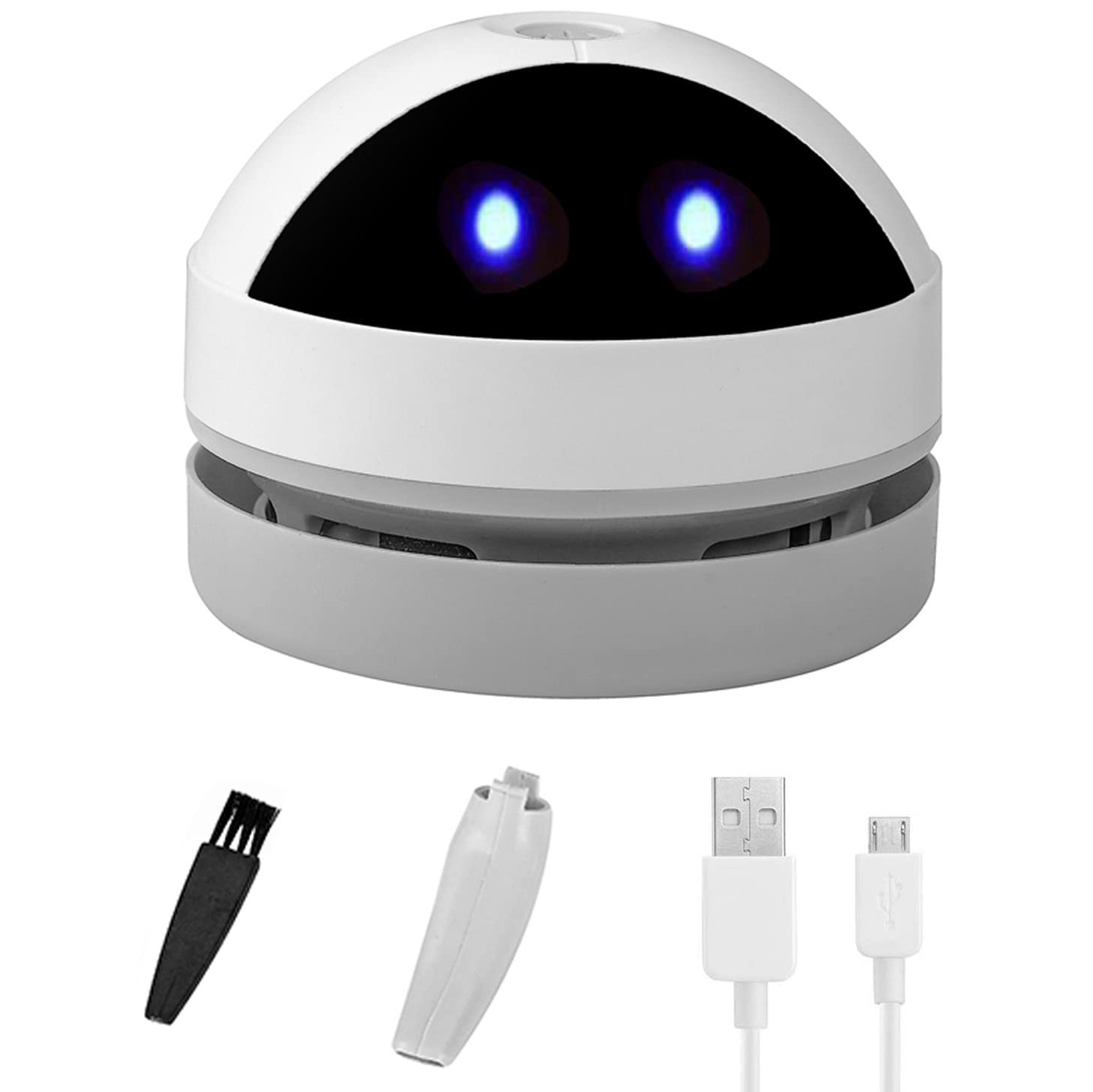 Hallocool Mini USB Desktop Vacuum Cleaner - Portable Small Vacuum for Crumbs, Pet Hair, Dust & Tiny Items - Perfect for Desk, Tabletop, Keyboard, Piano & Office Cleaning