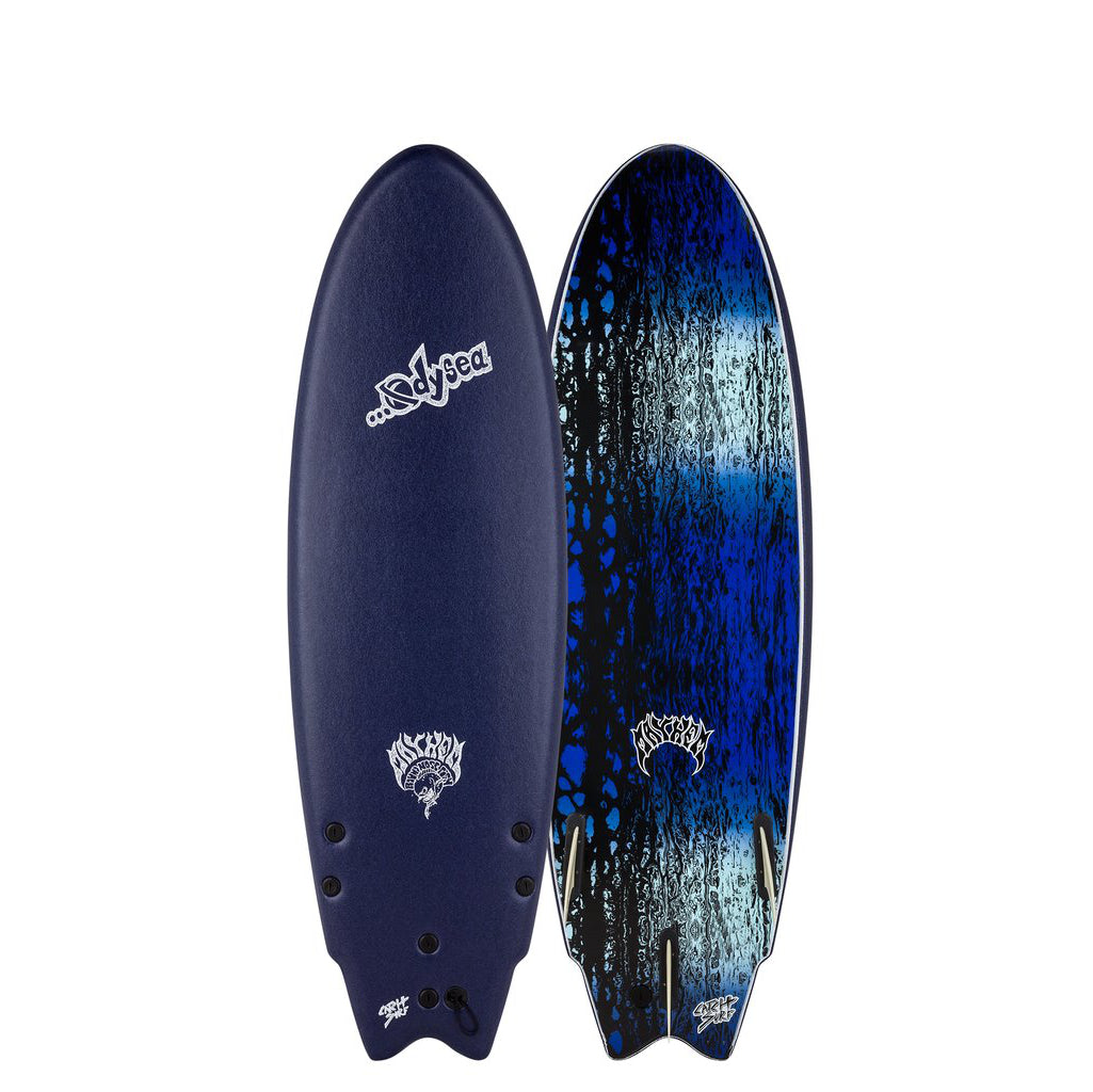 Odysea X Lost Round Nose Fish RNF 5'5 Surfboard - Midnight Blue - 20L Volume | Perfect for Small Waves & Summer Surfing | Ideal for Beginners & Intermediate Surfers