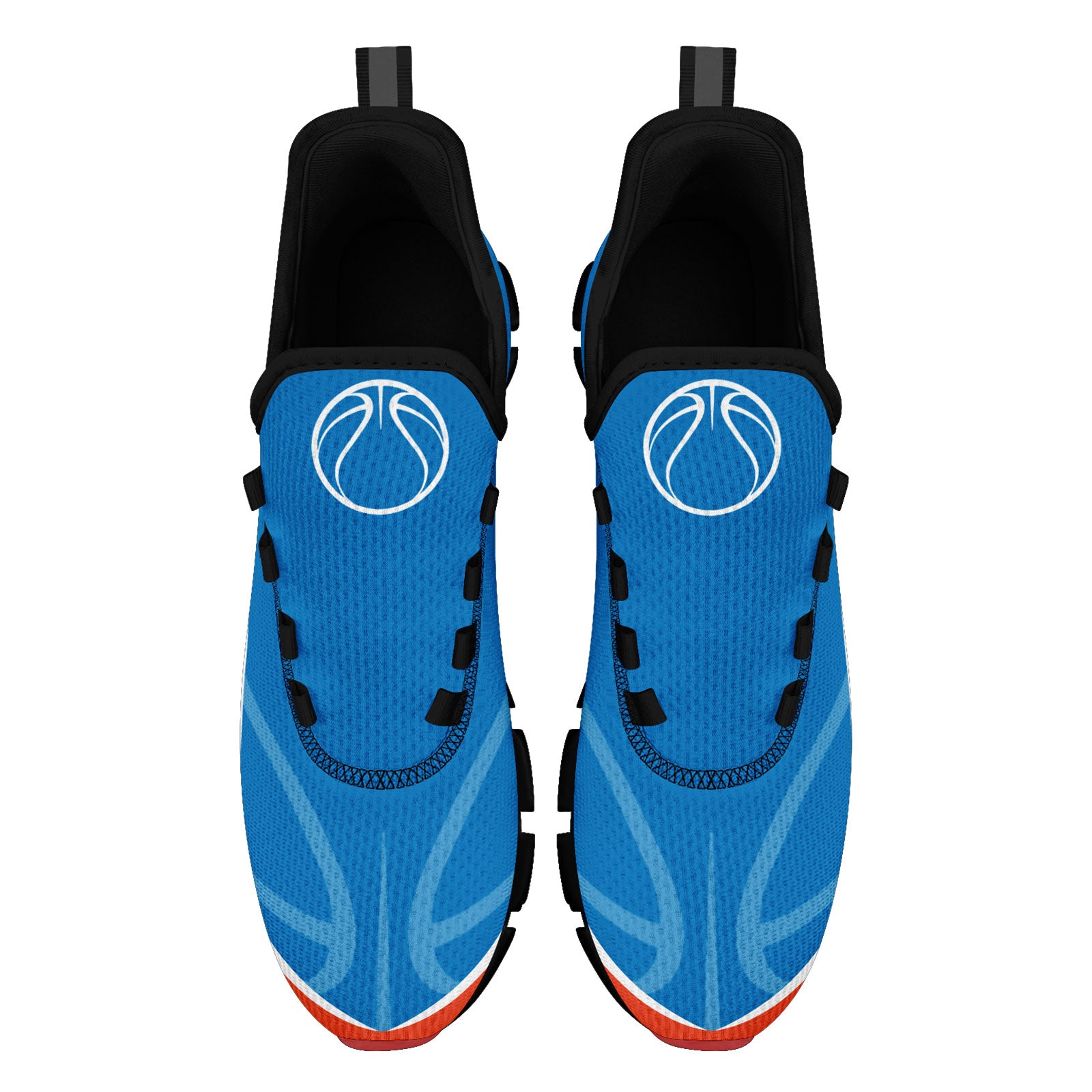 Custom Blue & Orange Maxsoul Personalized Sneakers - Lightweight Comfortable Athletic Shoes for Men & Women (FN003XD D020391) - Perfect for Running, Gym Workouts & Casual Wear