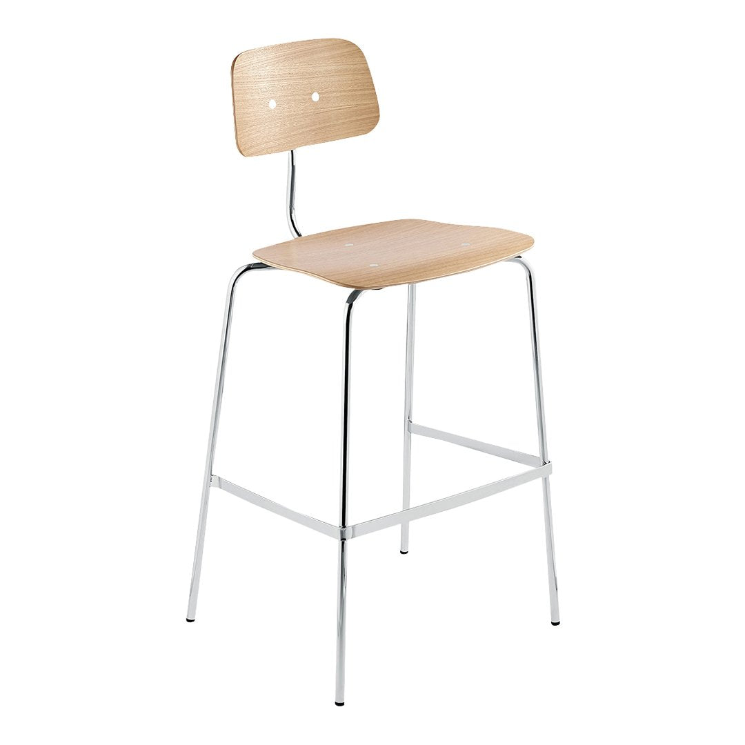 Kevi 2062 Adjustable Height Bar Stool with Backrest - Modern Kitchen Island & Home Bar Seating for Dining & Entertainment