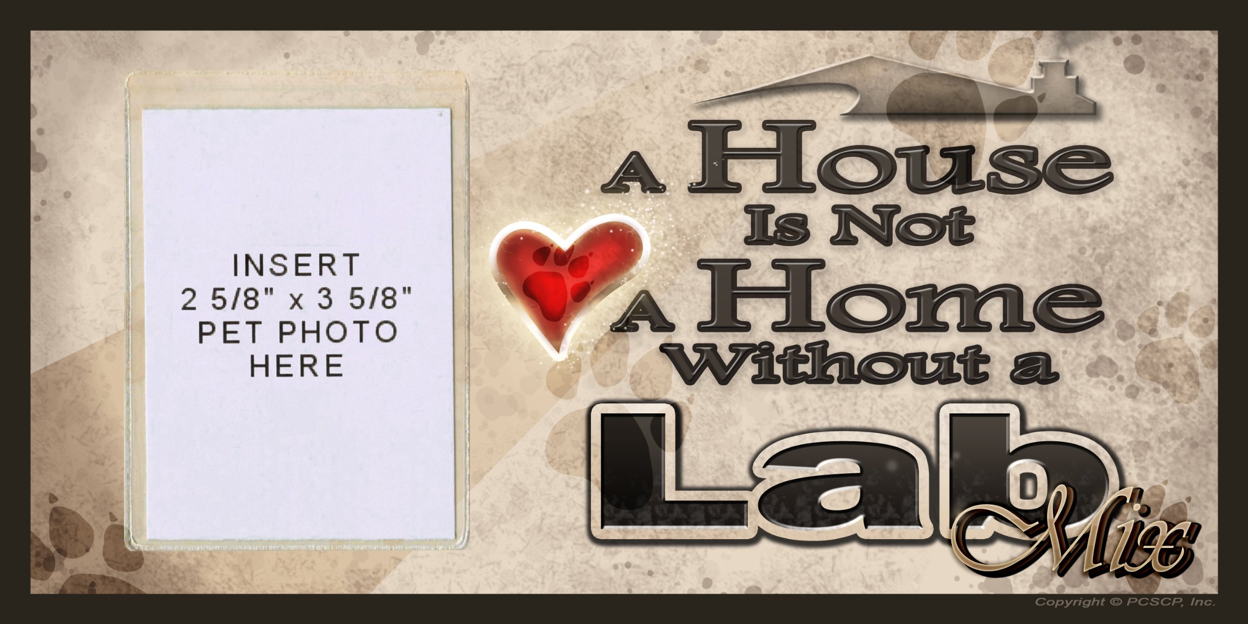 Personalized Wooden Dog Sign with Clear Photo Insert - Custom Pet Memorial Plaque for Lab Mix - Perfect for Home Decor & Pet Lovers Gift