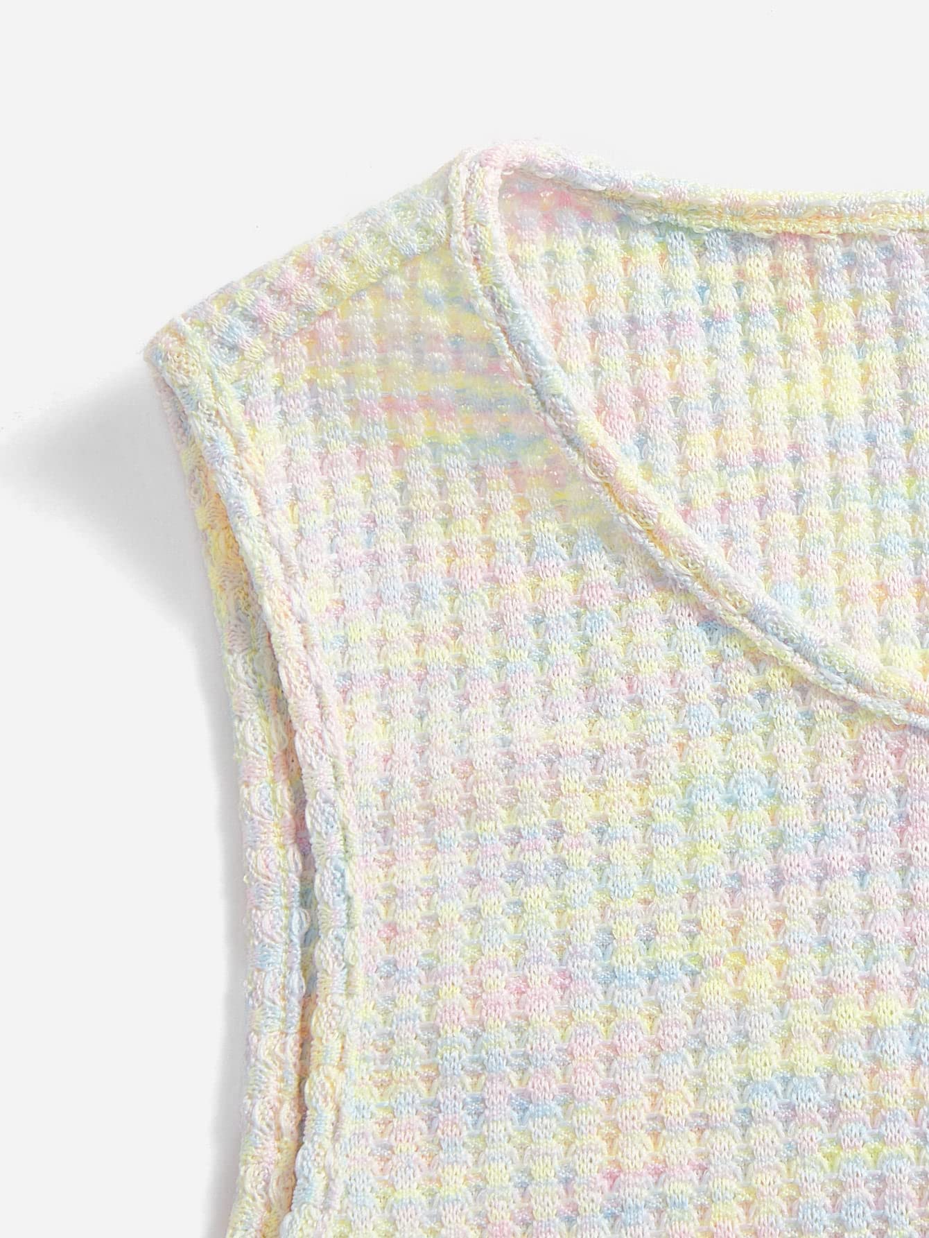 Floerns Women's Solid Waffle Knit Zipper Back Sleeveless Crop Tank Top - Casual Summer Tops for Streetwear, Layering & Beach Outfits