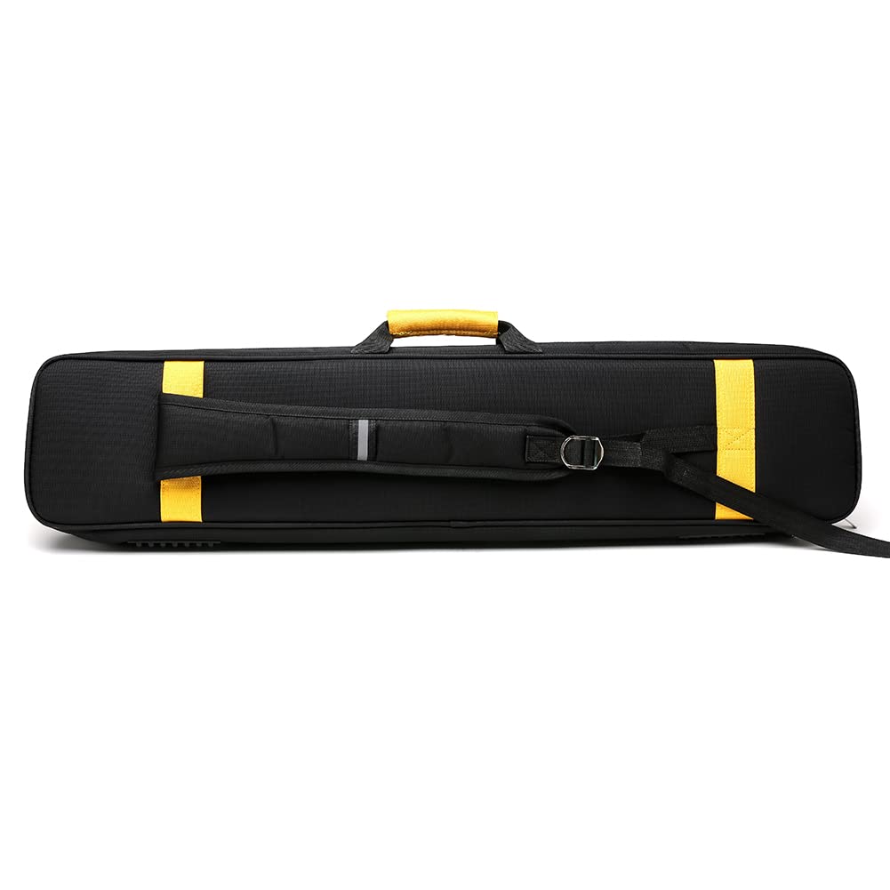 TROUFY 4x4 Pool Cue Case - Durable Yellow Backpack for Carrying 4 Pool Cue Sticks - Protective Billiard Equipment Storage - Perfect for Pool Players & Tournament Travel