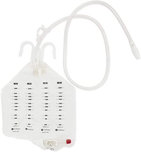 Medical Bedside Drainage Bag - Box of 20 | Disposable Urinary Collection Bags for Hospital & Home Care Use