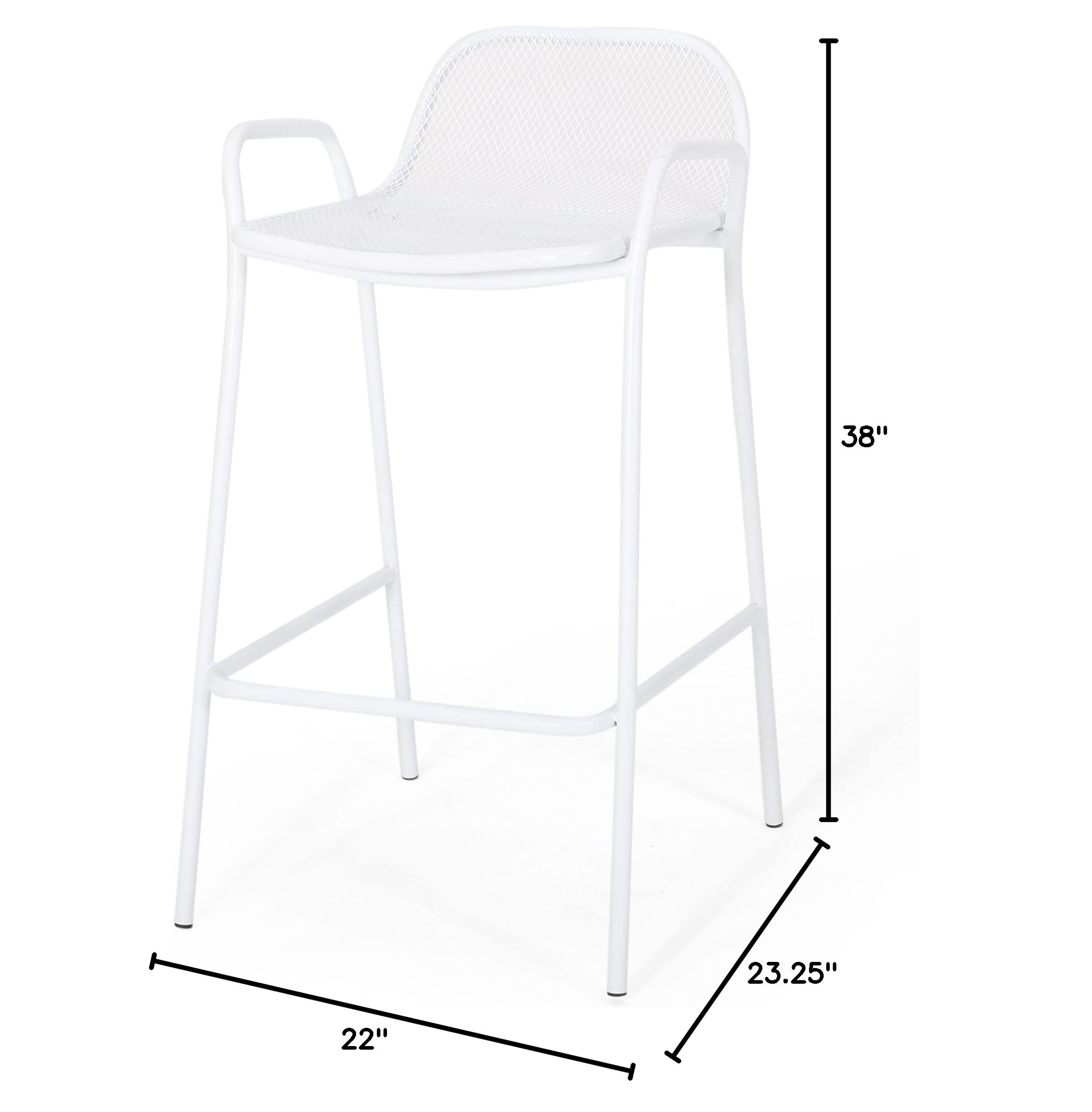 GDFStudio Outdoor Wicker Bar Stools with Cushions (Set of 2) - Gray & Dark Gray Patio Furniture for Backyard, Deck, or Poolside Relaxation