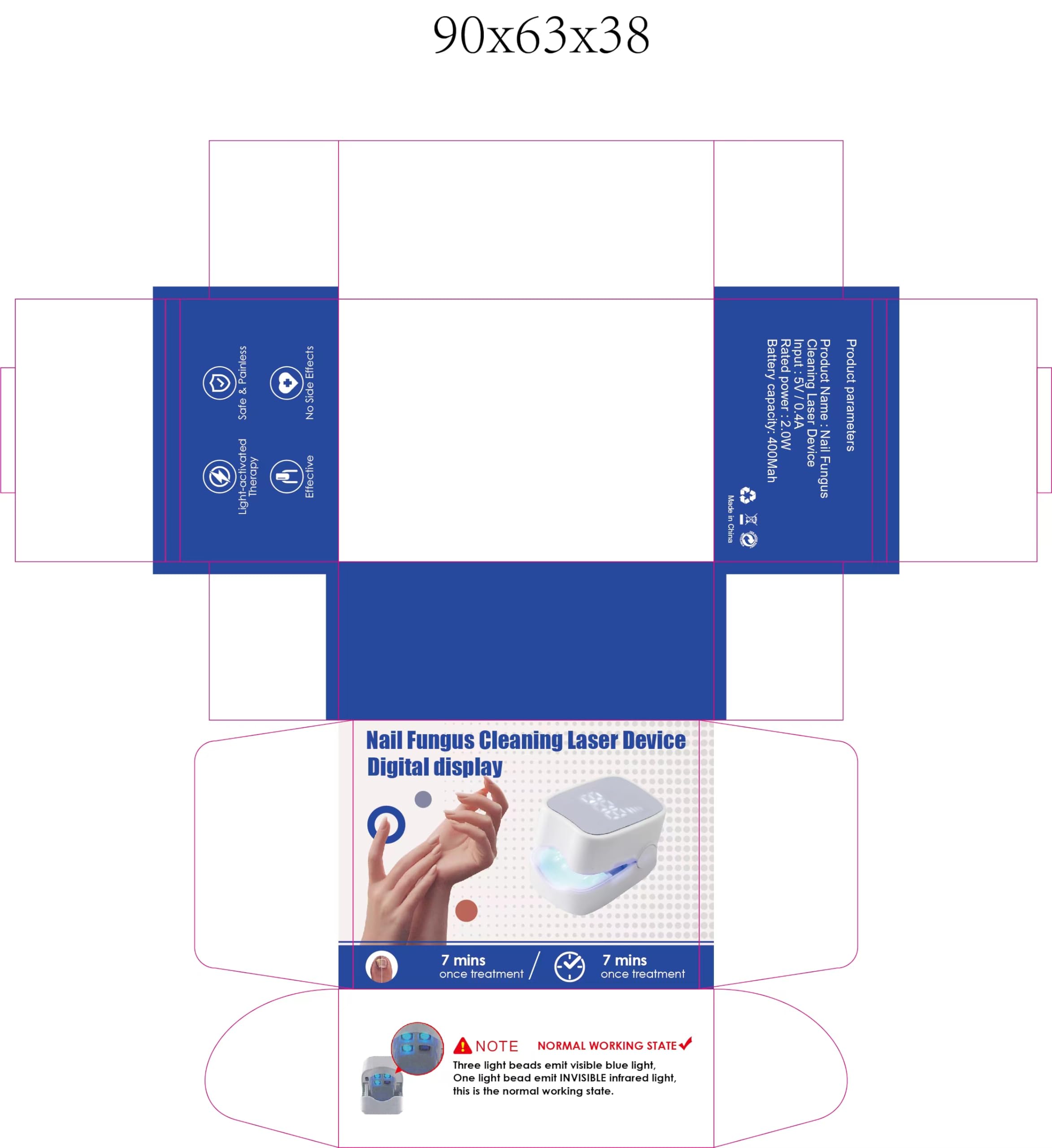 LED Display Nail Fungus Treatment Lamp - FSA/HSA Eligible Blue Light Therapy for Toenail Fungus (Onychomycosis) - Home Use Device for Effective Nail Care & Fungal Infection Relief - Perfect for At-Home Pedicures & Foot Health Maintenance