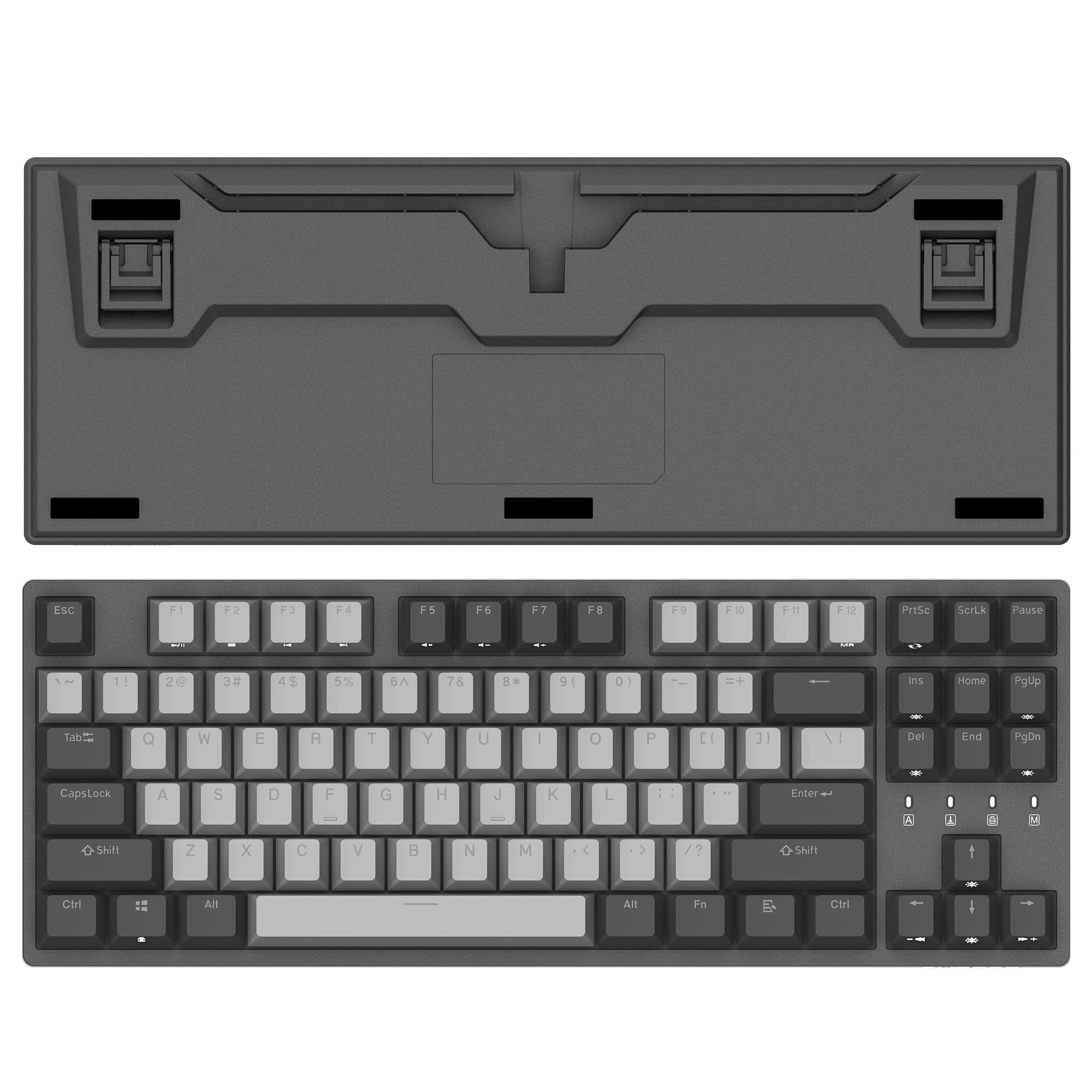 Durgod K320 Corona White Backlit TKL Mechanical Keyboard - 87 Key Tenkeyless USB C Wired Gaming Keyboard with Doubleshot PBT Keycaps, Programmable Keys, NKRO Rollover for Windows & Mac (Cherry MX Blue Switches) - Perfect for Office Work, Gaming & Typing