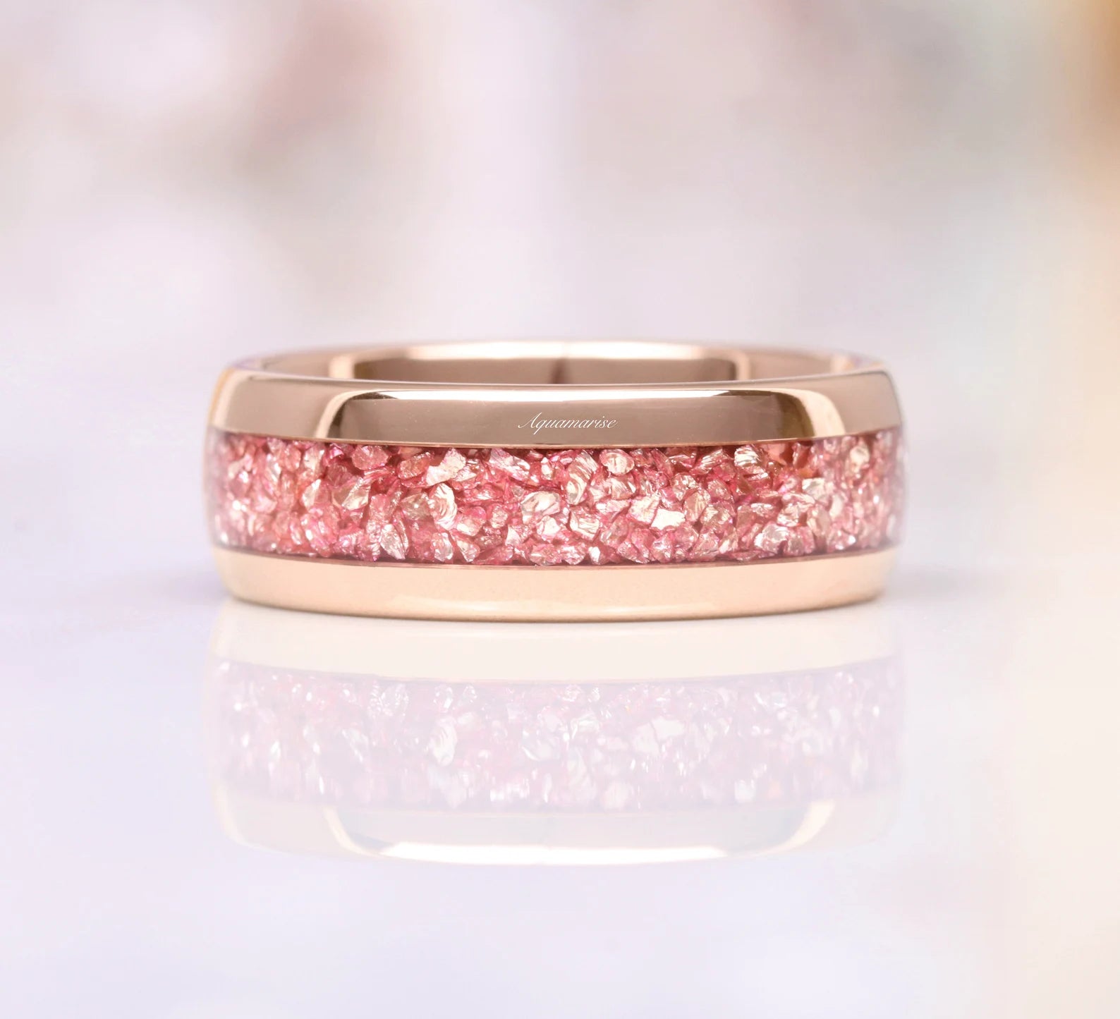 Celtic Hexagon Morganite Couples Ring - Elegant Wedding Band for Her & Him, Promise & Anniversary Jewelry Gift - Perfect for Engagements, Valentine's Day & Romantic Occasions