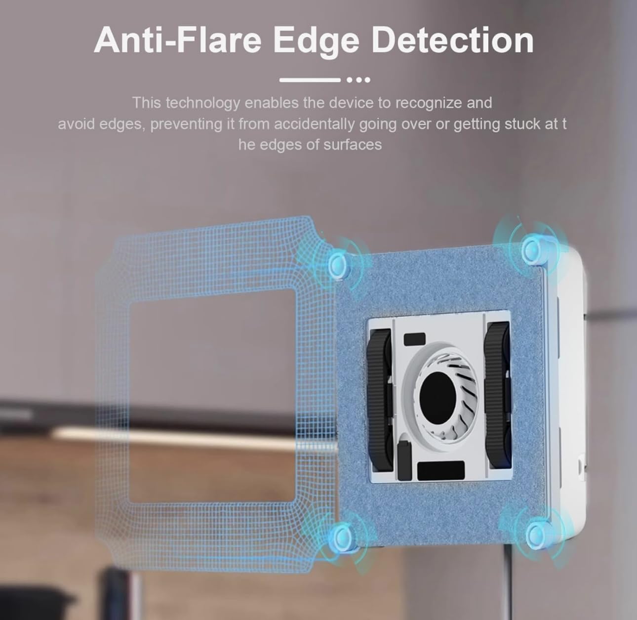 Smart Window Cleaning Robot Vacuum - Modern Design with 4 Extra Cloth Mops, Remote Control & Edge Detection | Magnet Window Cleaner Tool for Indoor & Outdoor Use | Perfect for High-Rise Windows, Glass Doors, and Skylights