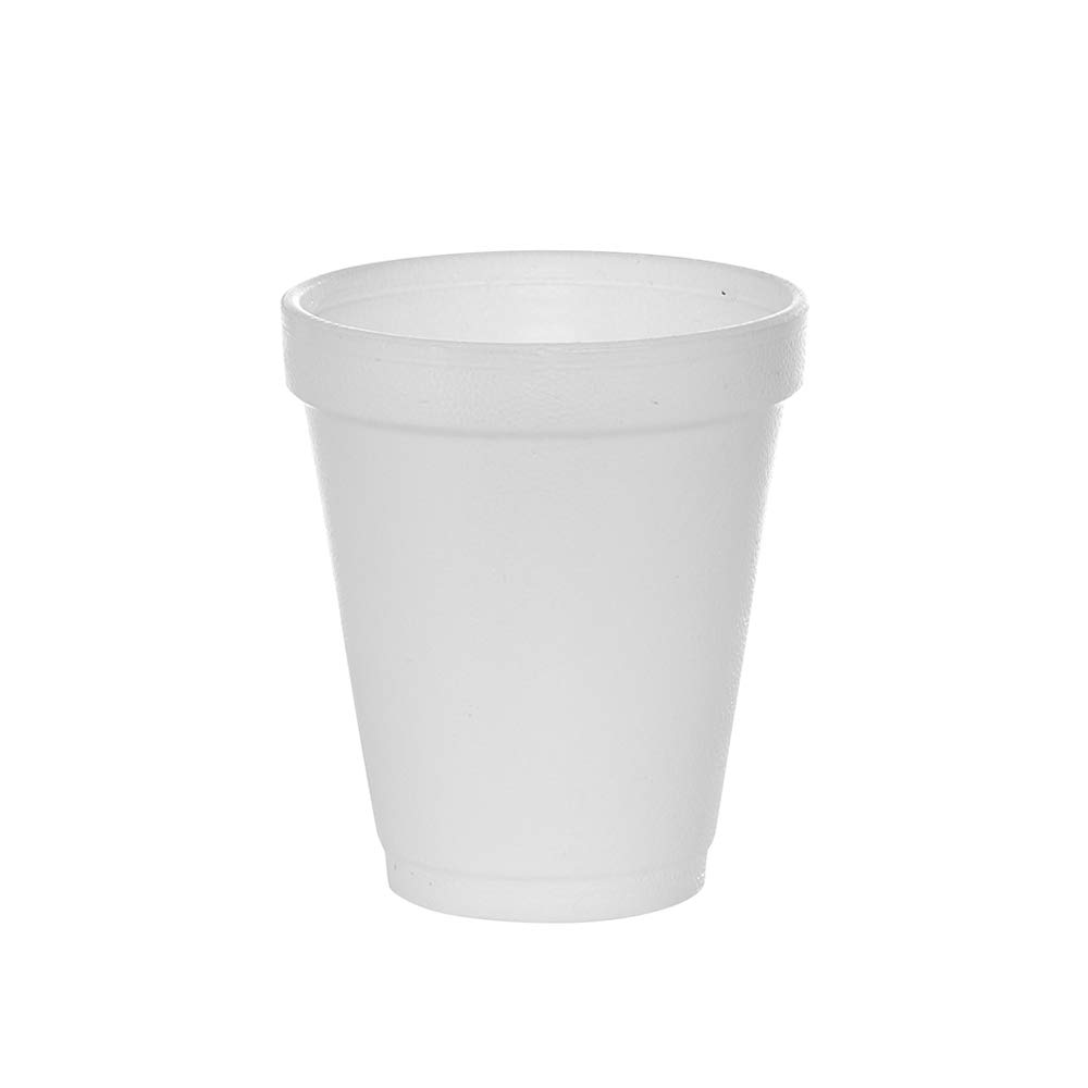 100-Pack 6 oz White Foam Cups - Disposable Insulated Styrofoam Drinking Cups for Hot & Cold Beverages - Perfect for Coffee, Tea, Parties, Picnics & Office Use