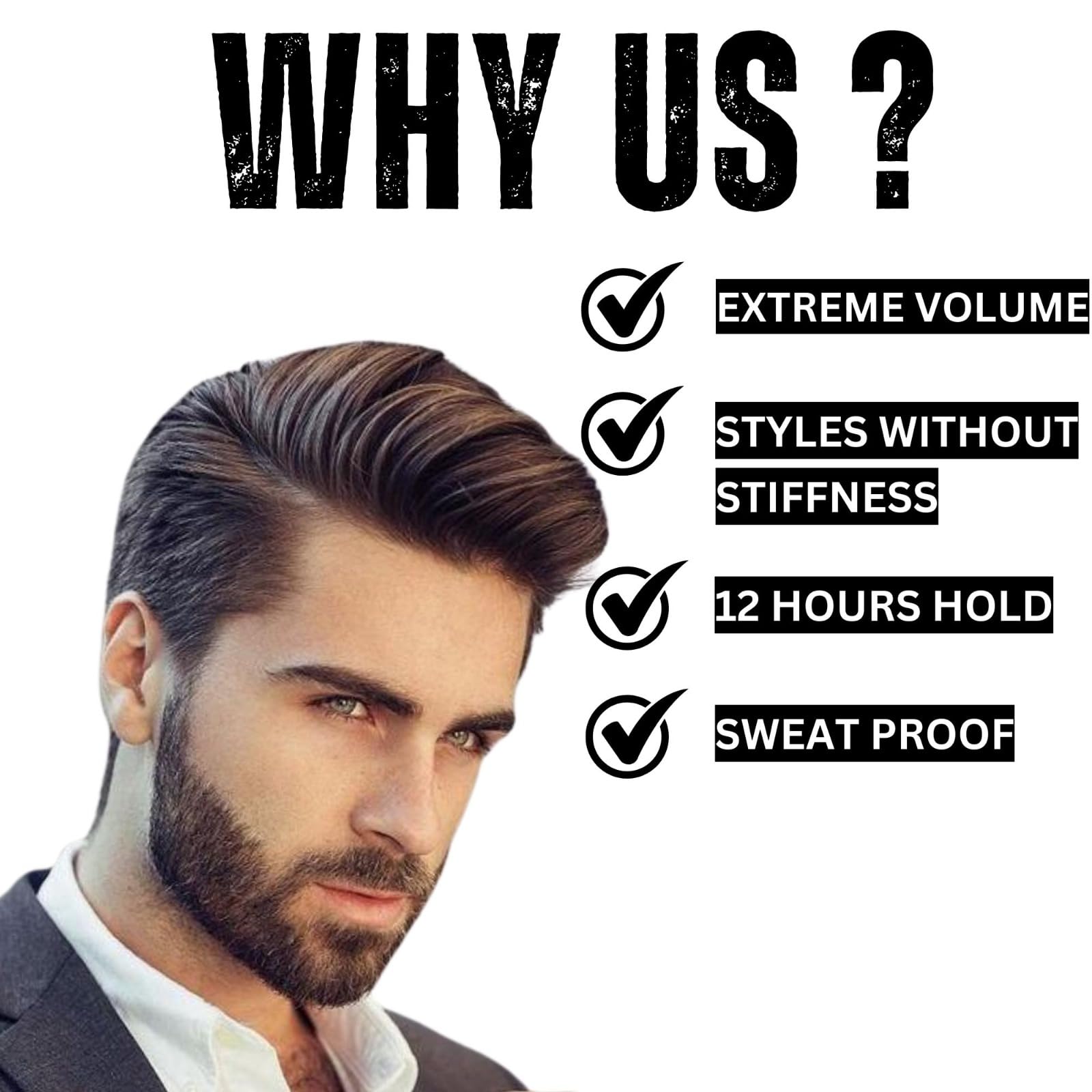 12-Hour Strong Hold Hair Volume Powder for Men - Matte Finish, Restylable & High Volume | Hair Volumizer & Styling Powder | Best for Daily Use, Special Occasions & Professional Styling