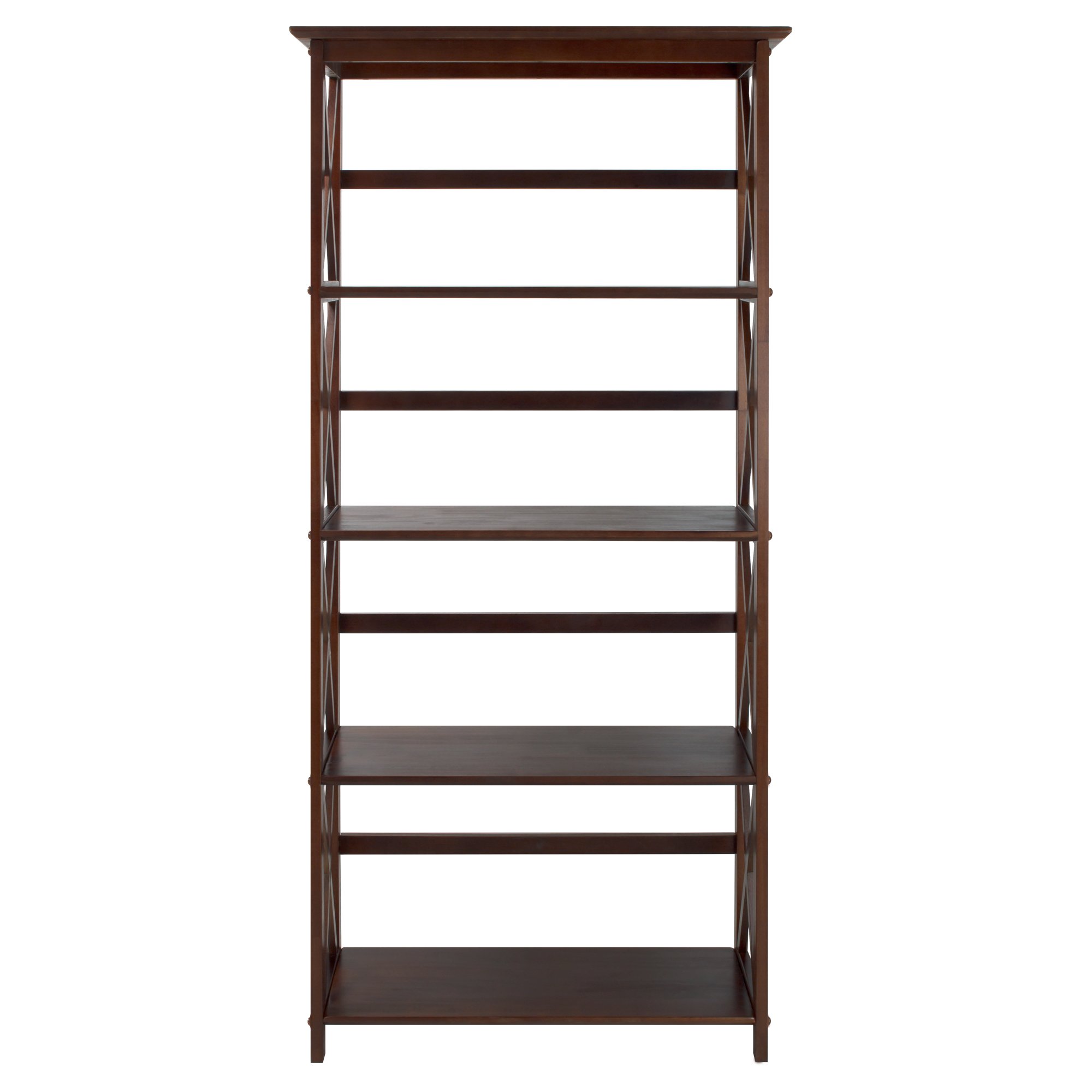 Stylish Wooden Bookshelf for Home & Office - Modern Bookcase with 5-Tier Storage, Perfect for Living Room, Bedroom, or Study - Space-Saving Furniture for Books, Decor & Essentials