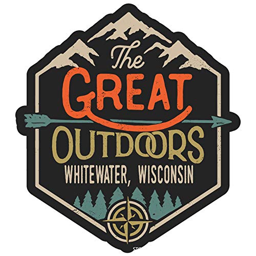 Whitewater Wisconsin The Great Outdoors Design 4-Inch Fridge Magnet - Collectible Souvenir for Travel Lovers, Perfect for Refrigerators, Lockers & Office Decor