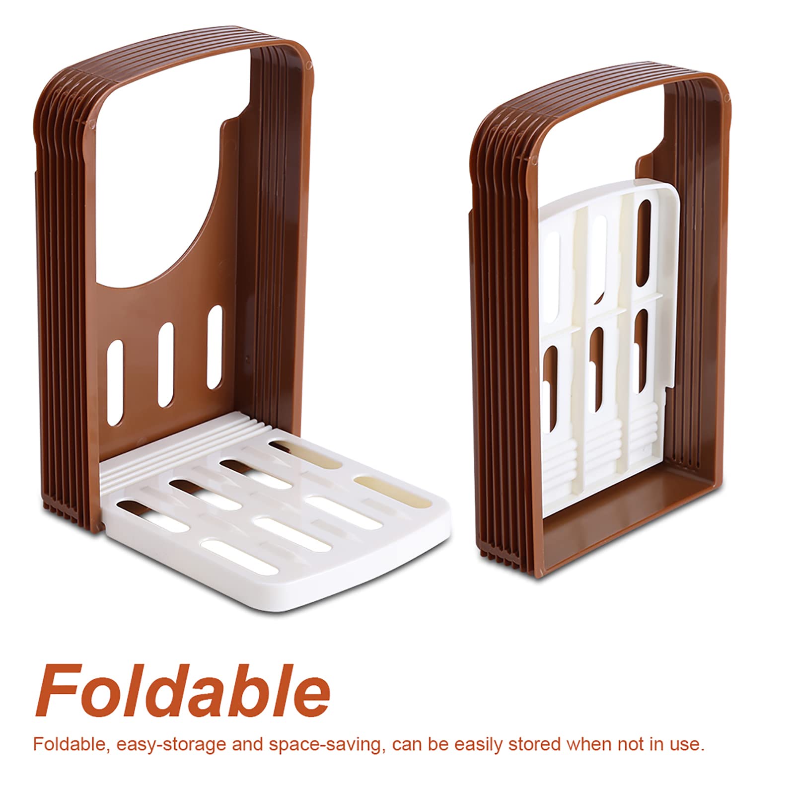 Adjustable Bread Slicer & Toast Cutting Guide - Foldable Compact Plastic Kitchen Tool with 4 Thickness Options for Perfect Sandwiches, Breakfast & Baking
