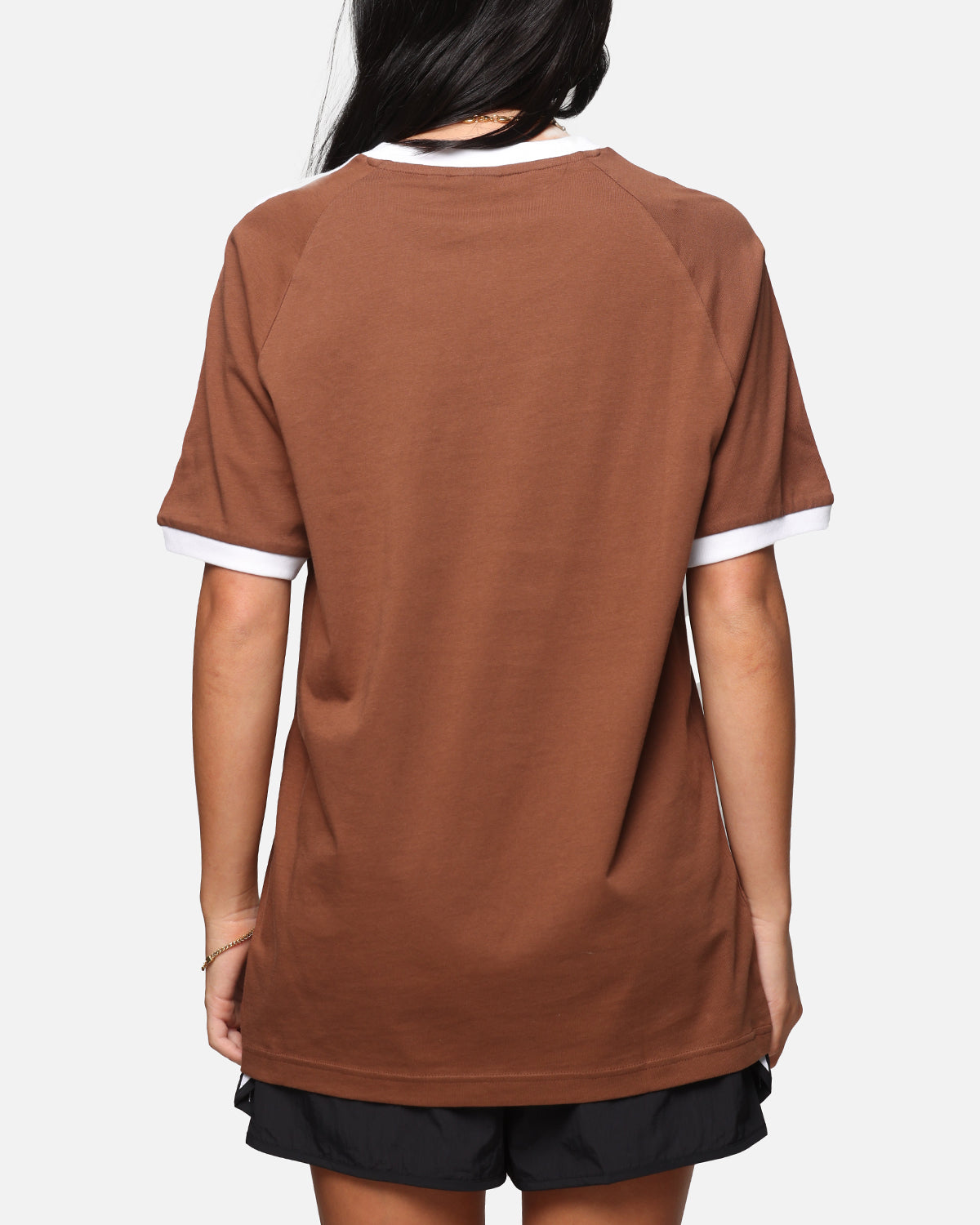 Adidas Originals 3-Stripes Classic T-Shirt for Men - Brown Cotton Casual Tee | Streetwear, Gym & Everyday Wear