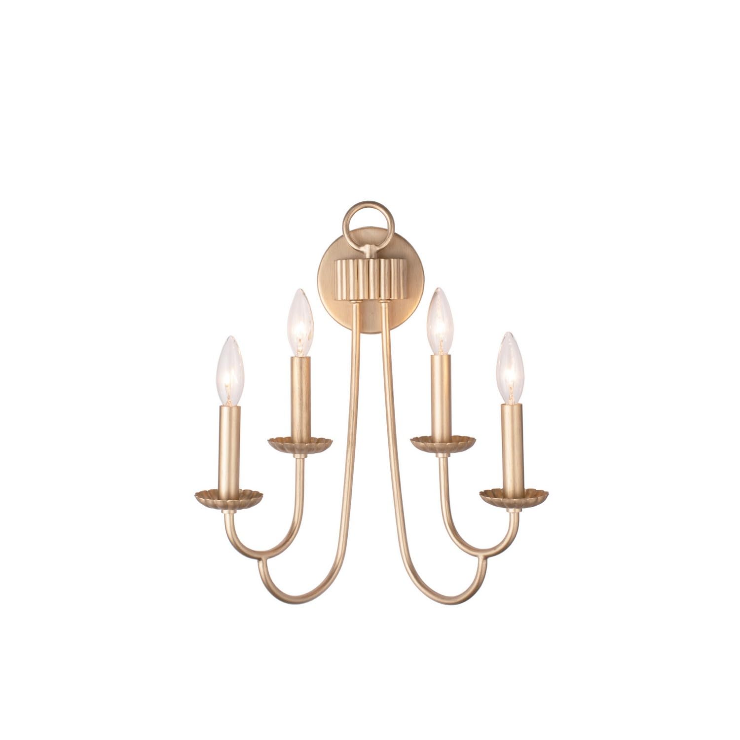 Kalco 511721MG Kiera 4-Light Wall Sconce - 240W Modern Gold Finish - Perfect for Bedroom, Living Room & Hallway Lighting