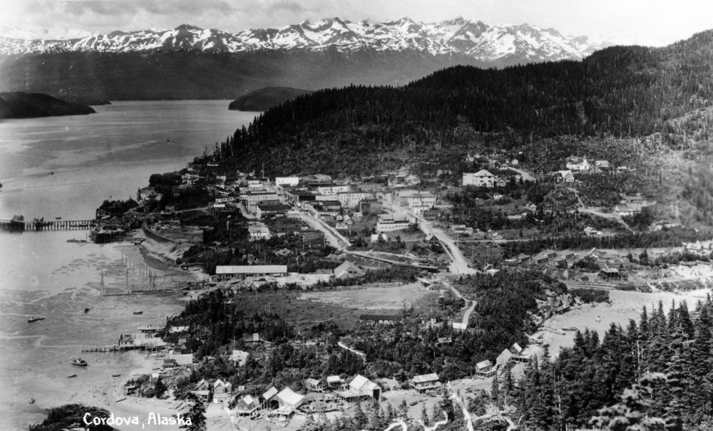 Signed 24x36 Cordova Alaska Aerial View Town Photograph Art Print - Wall Decor Poster for Living Room, Office & Home Decor