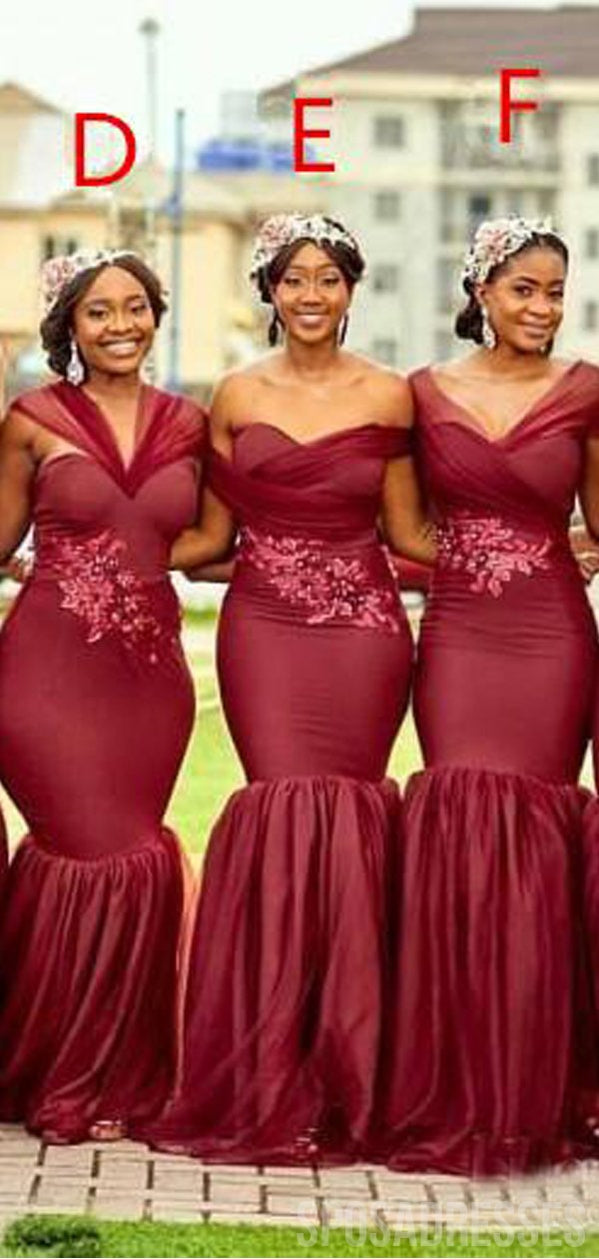Elegant Mermaid Applique Sleeveless Long Bridesmaid Dress - WG846 | Perfect for Weddings, Prom & Formal Events