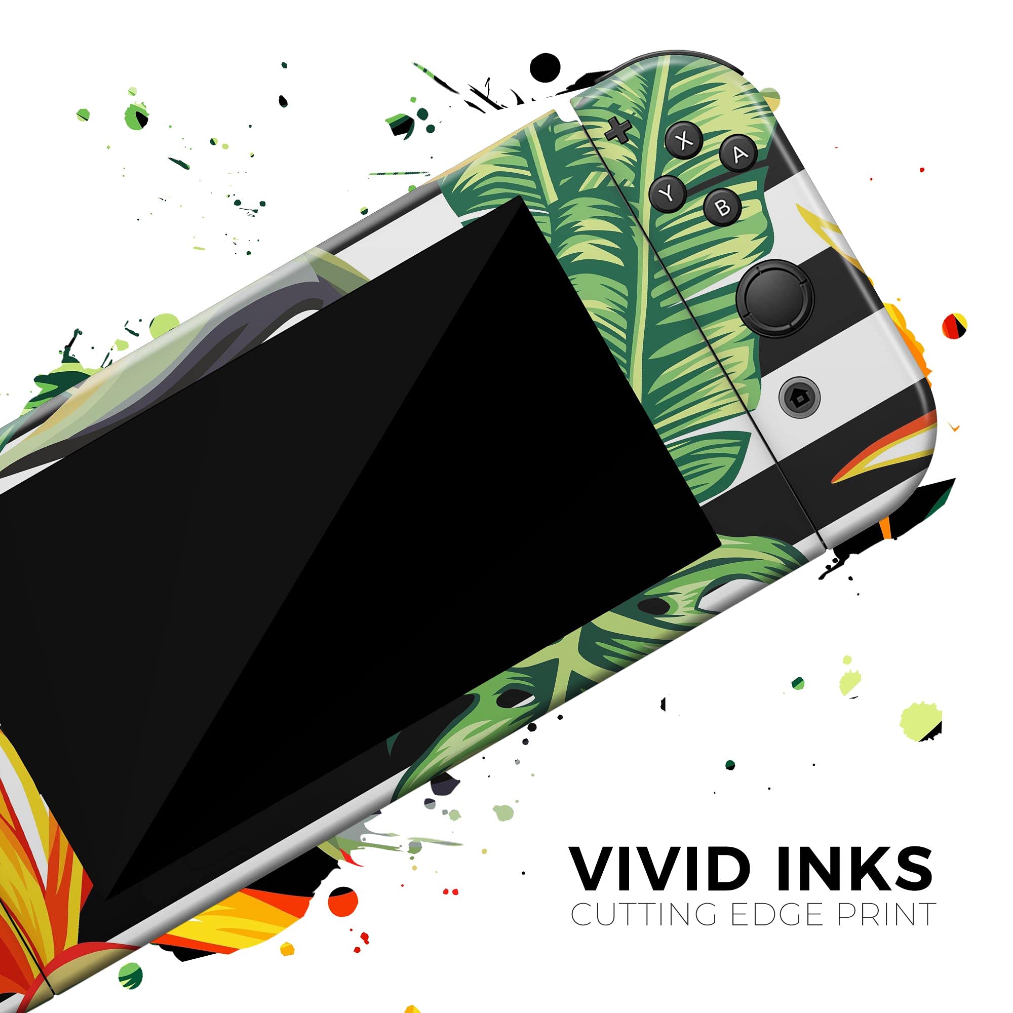 Nintendo Switch Lite Skin Decal - Scratch-Resistant Removable Vinyl Wrap Cover with Vivid Tropical Floral Design | Protective Gaming Accessory for Travel, Home & Outdoor Use