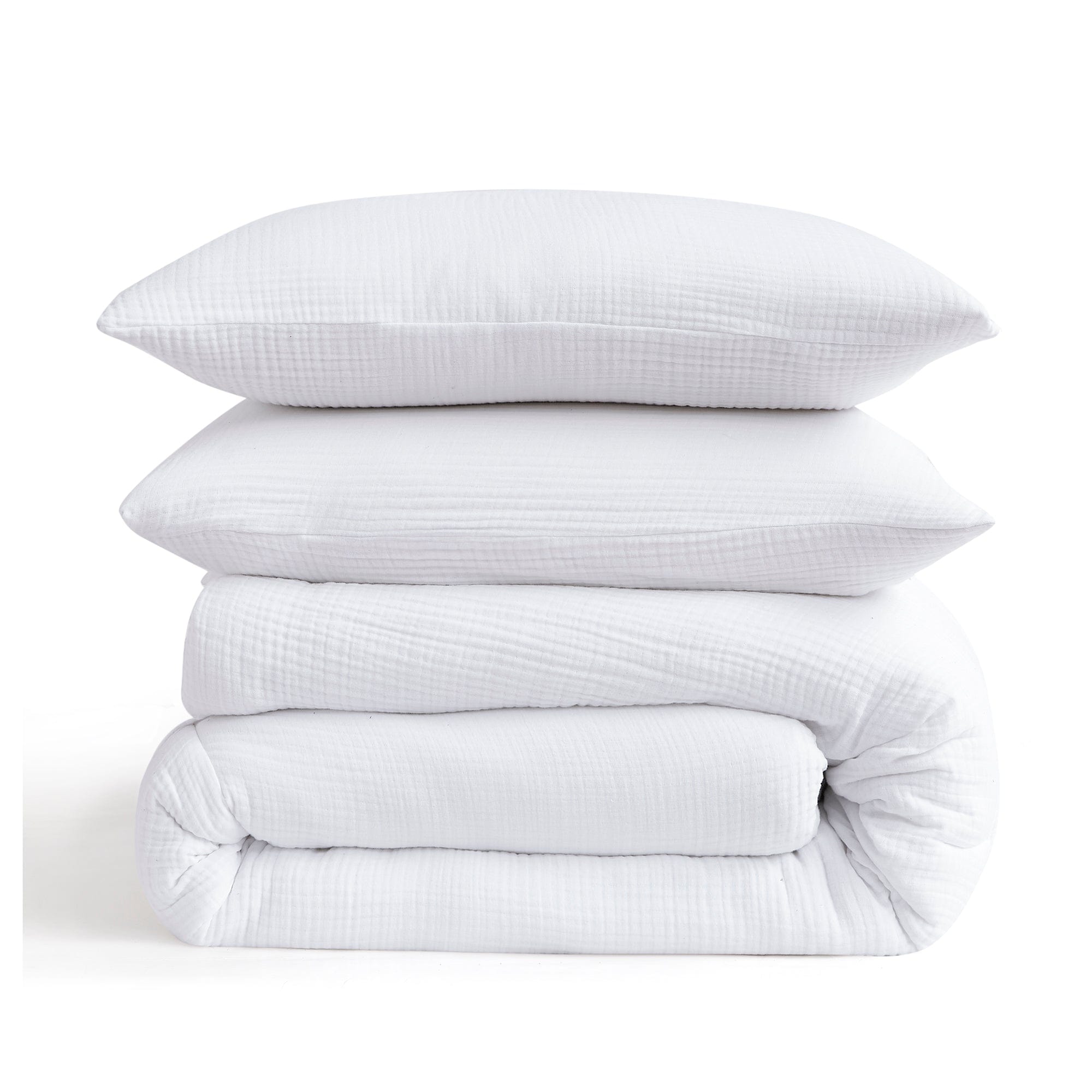 Premium 100% Cotton Voile Comforter Set - Breathable & Lightweight Bedding for Summer - Perfect for Guest Rooms, Master Bedrooms & Vacation Homes
