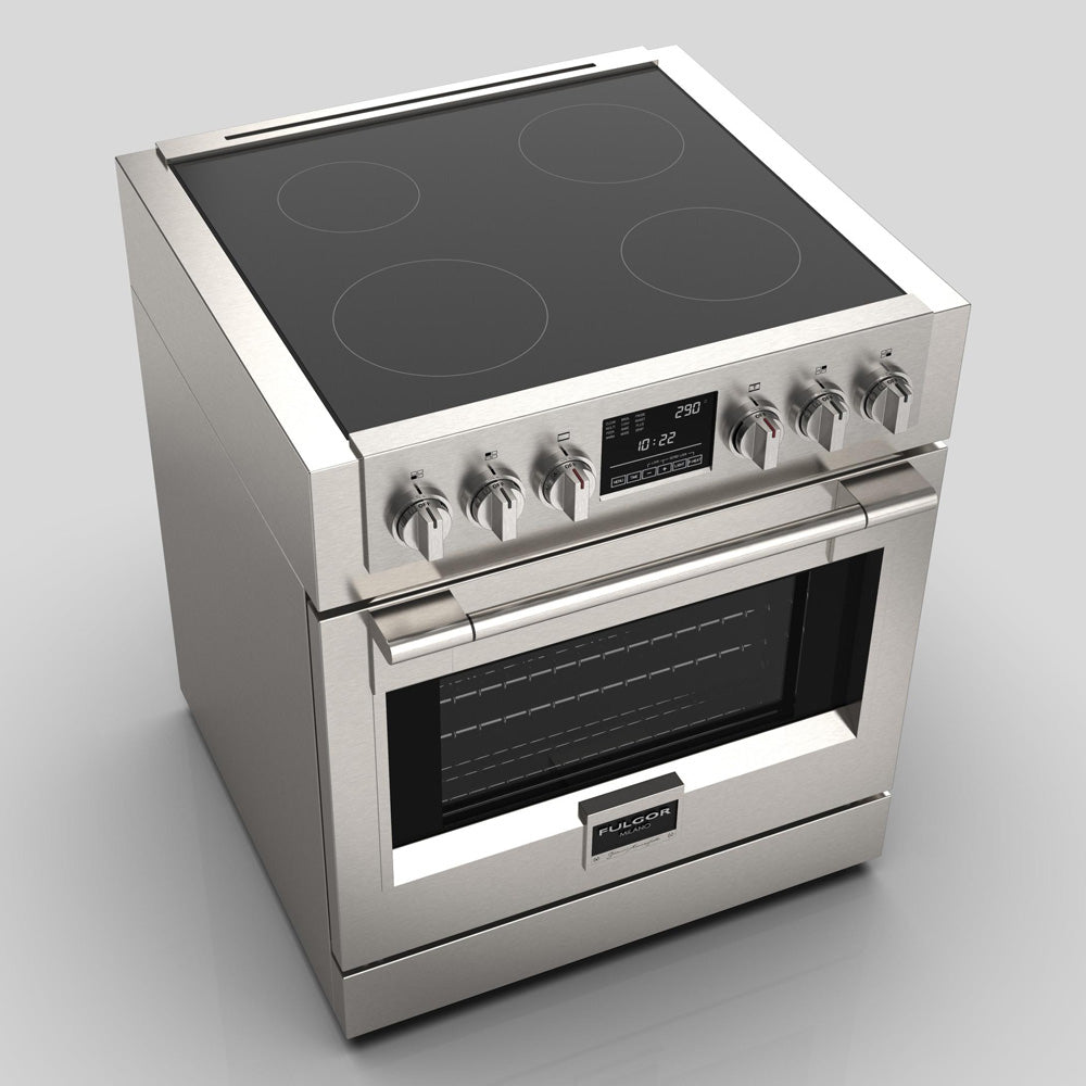 Fulgor Milano 30 Inch 600 Series Stainless Steel All Electric Induction Range - F6PIR304S1 | Professional Kitchen Appliance for Home Chefs & Modern Cooking