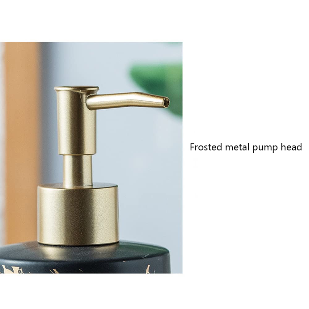 Premium Marbled Ceramic Bathroom Accessories Set - Soap Dish, Toothbrush Holder, Lotion Dispenser & Mug Cup | Modern Luxury Bathroom Decor for Home, Hotel & Spa Use
