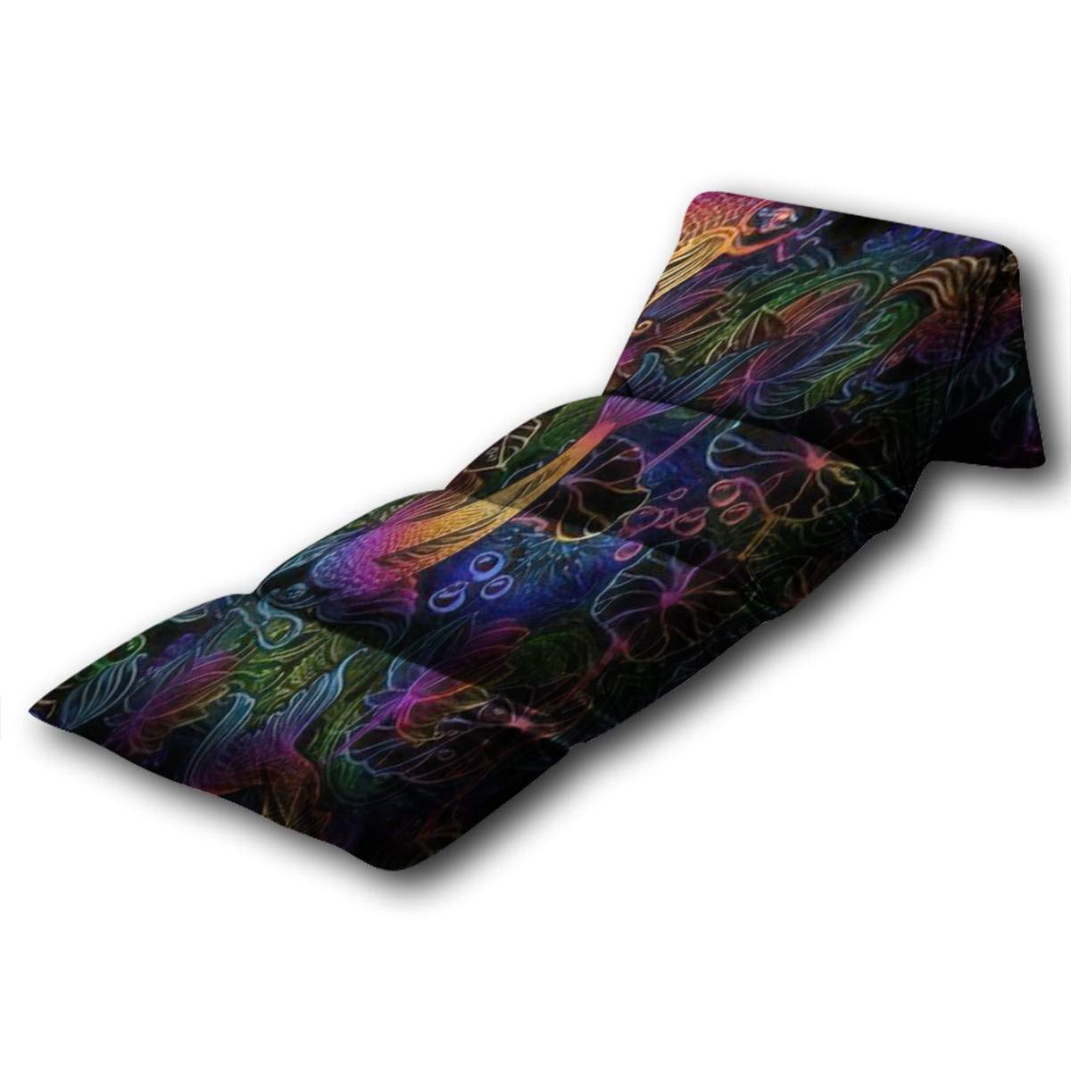 Kids Floor Pillow with Seamless Indian Mandala Pattern - Soft King Size Floor Lounger for Reading, Playing Games & Slumber Parties - Decorative Background Pillow Bed for Children's Room & Play Area