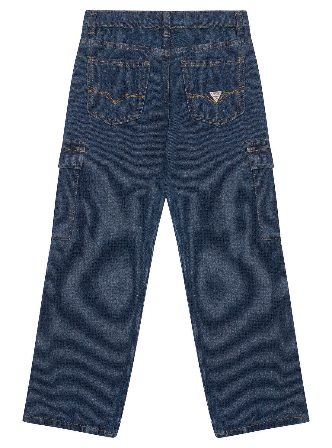 Blue Rigid Denim Cargo Pants for Men - Heavy Duty Workwear & Casual Style (Size 27) - Perfect for Construction, Hiking & Outdoor Activities