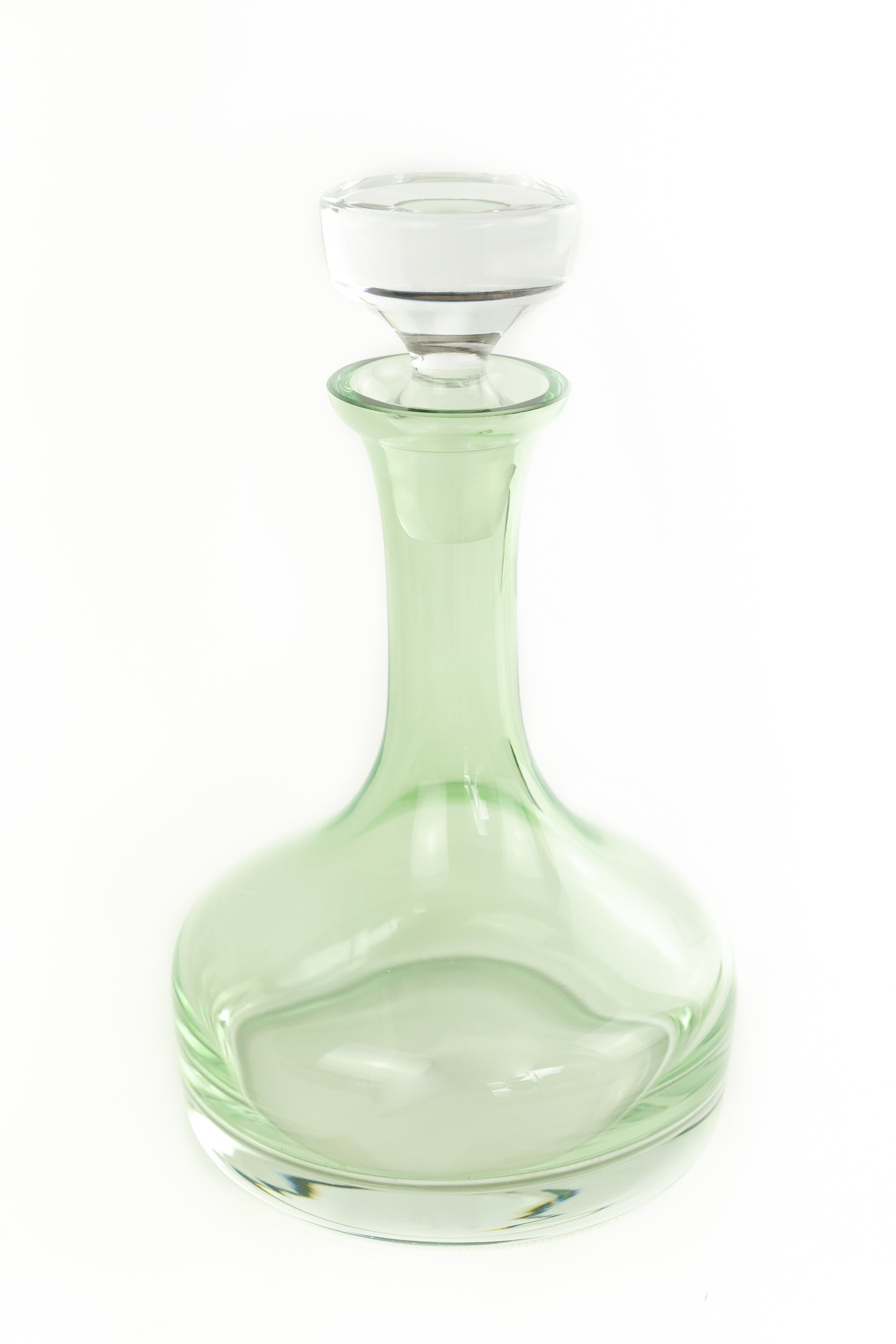 Elegant Estelle Colored Glass Decanter Set - Mint Green Wine Decanter for Home Bar, Dinner Parties & Gift Giving | Premium Crystal Carafe for Red Wine, Whiskey & Liquor