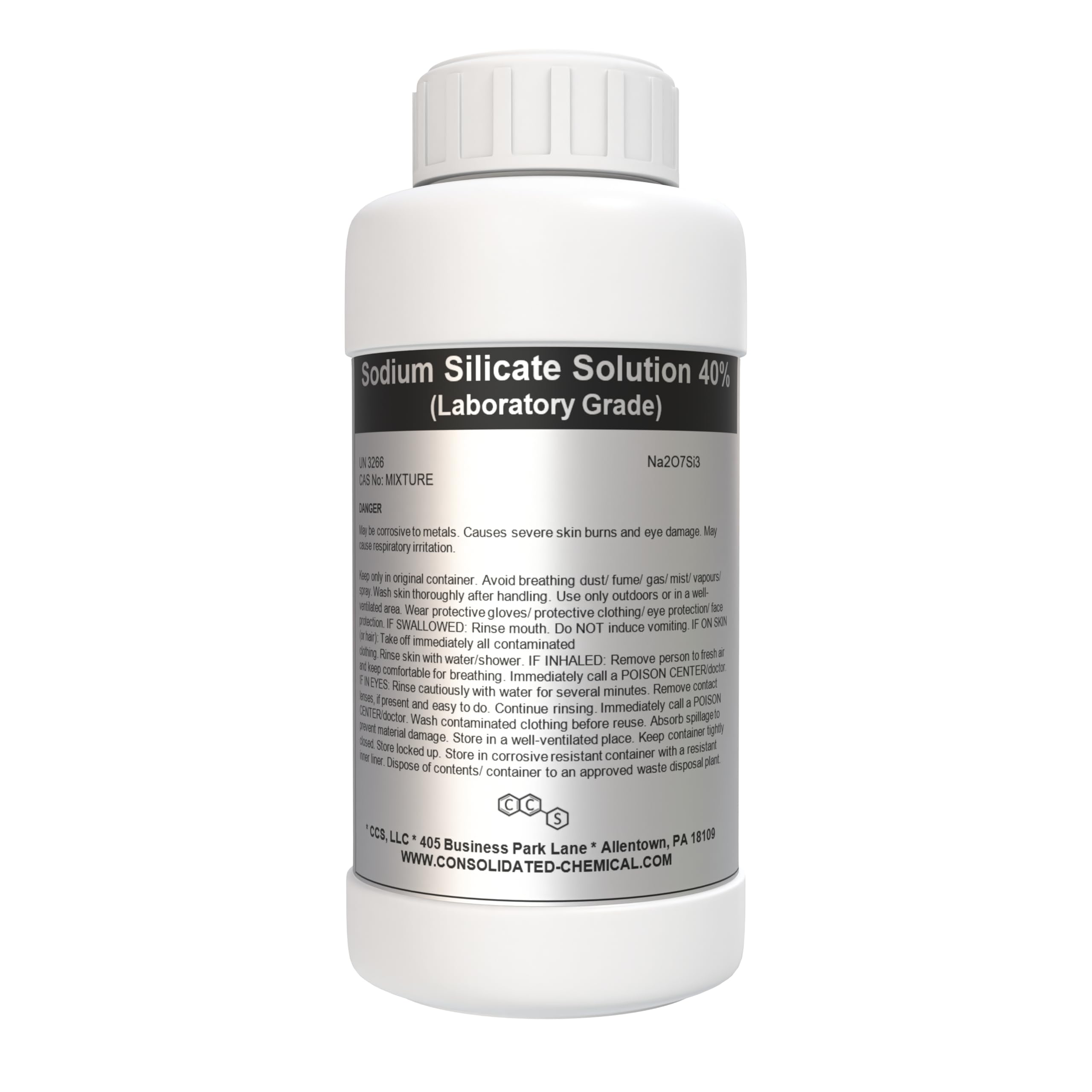 Sodium Silicate 40% Solution - 1000mL (32 Fl Oz) Liquid Glass Sealant in Tamper-Evident Bottle for DIY Crafts, Concrete Repair & Waterproofing | Industrial & Home Use