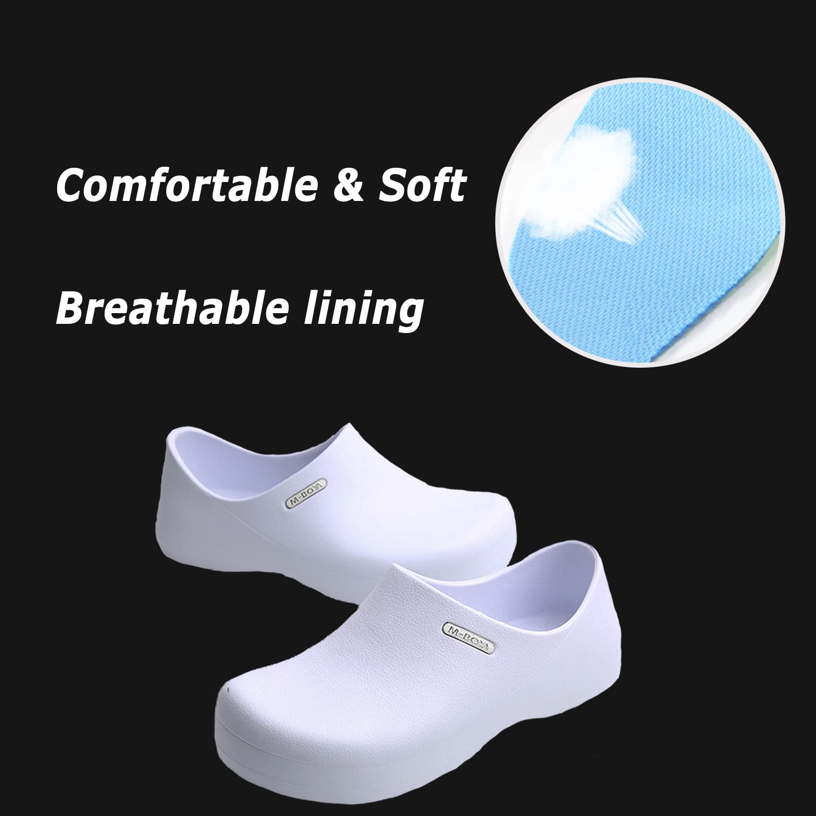 Meidiastra Non-Slip Chef Shoes for Men & Women - Waterproof Oil-Resistant Kitchen Work Shoes - Ideal for Cooking, Nursing, Gardening & Food Service Professionals